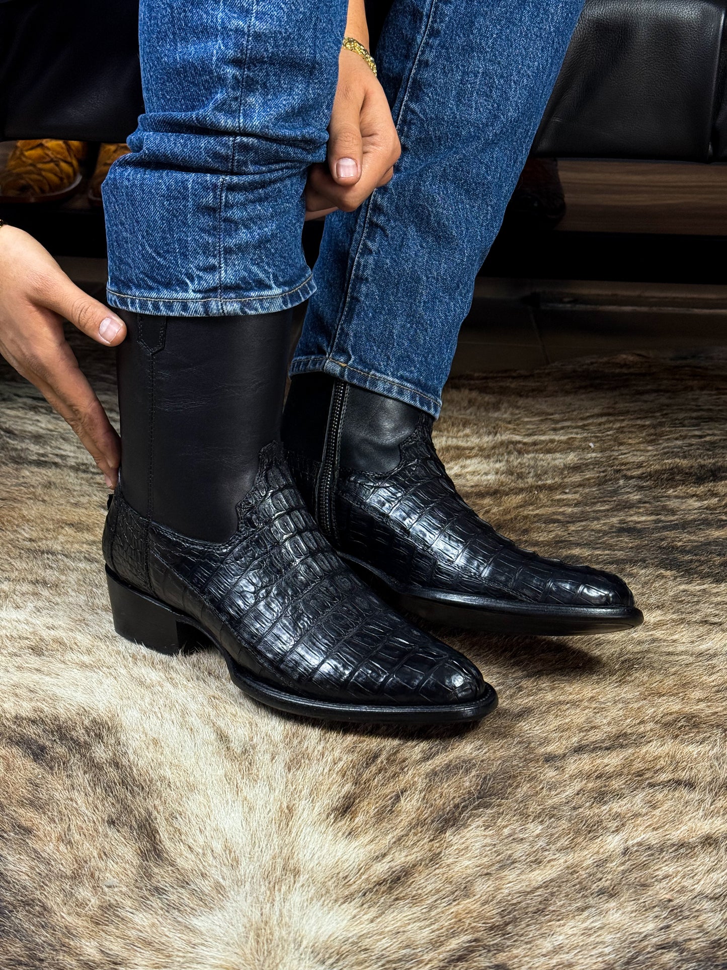 CARLO BROWN PITON BOOTS