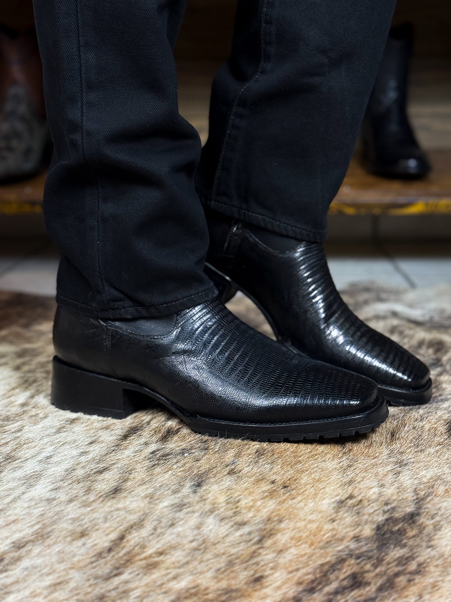 EMMA BROWN LIZARD BOOTS