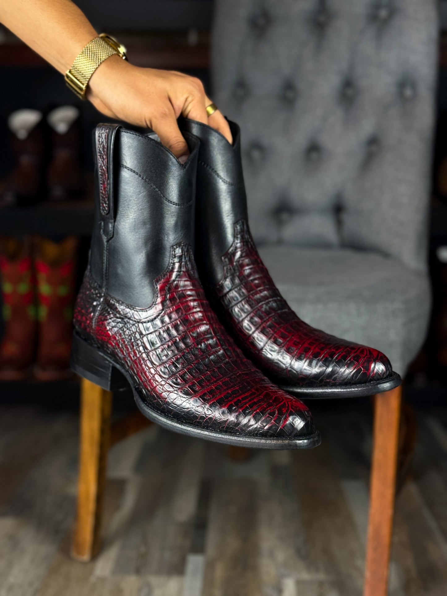 EMMA BROWN PITON BOOTS