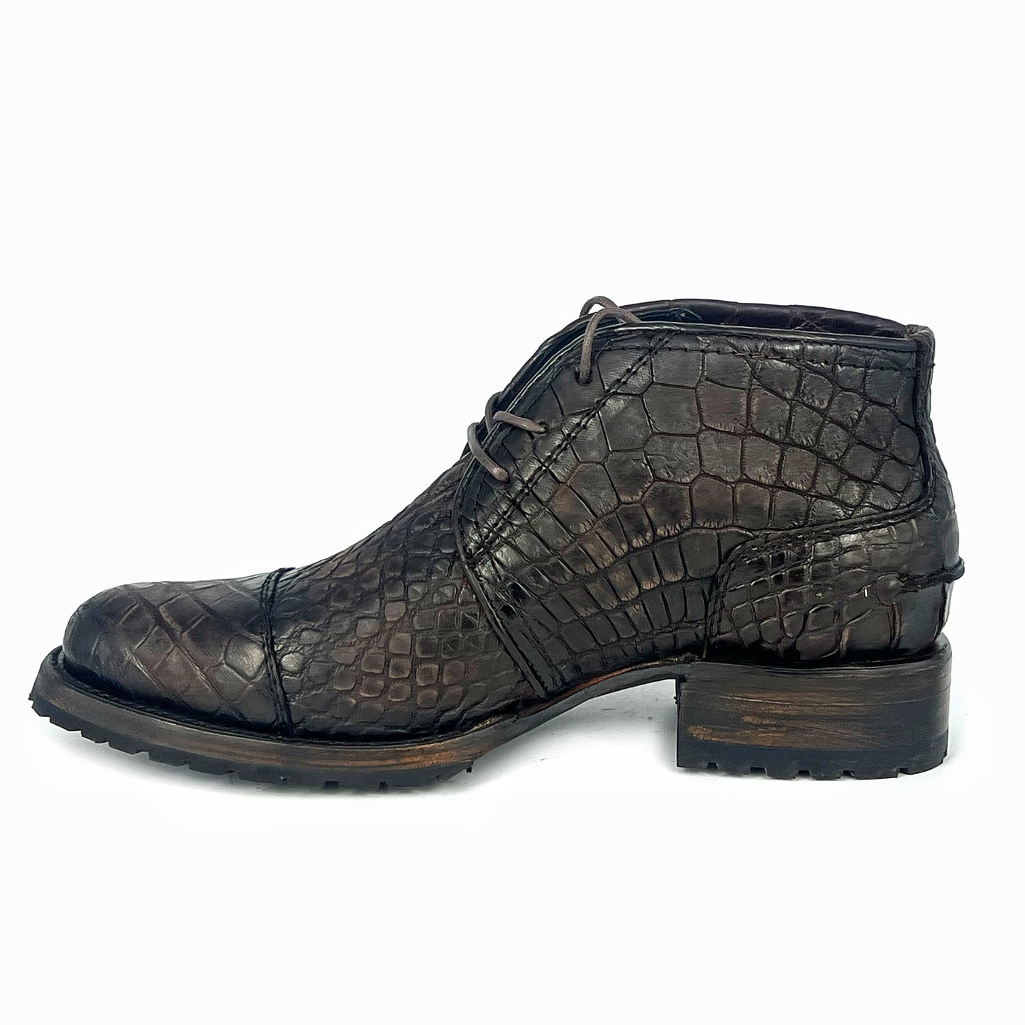 CARLO BROWN PITON BOOTS