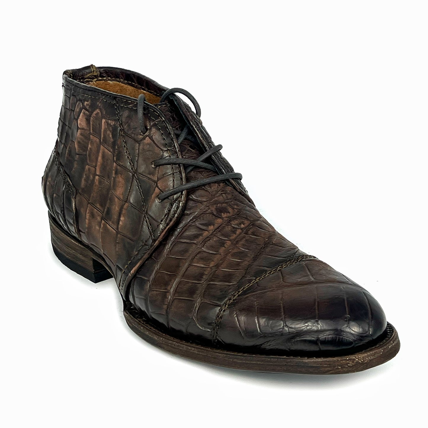 CARLO BROWN PITON BOOTS