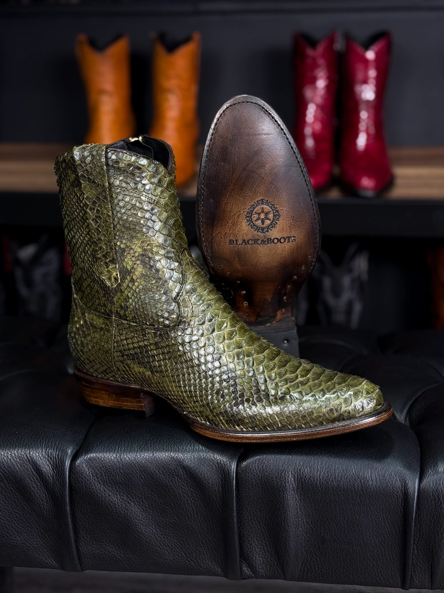 EMMA BROWN PITON BOOTS