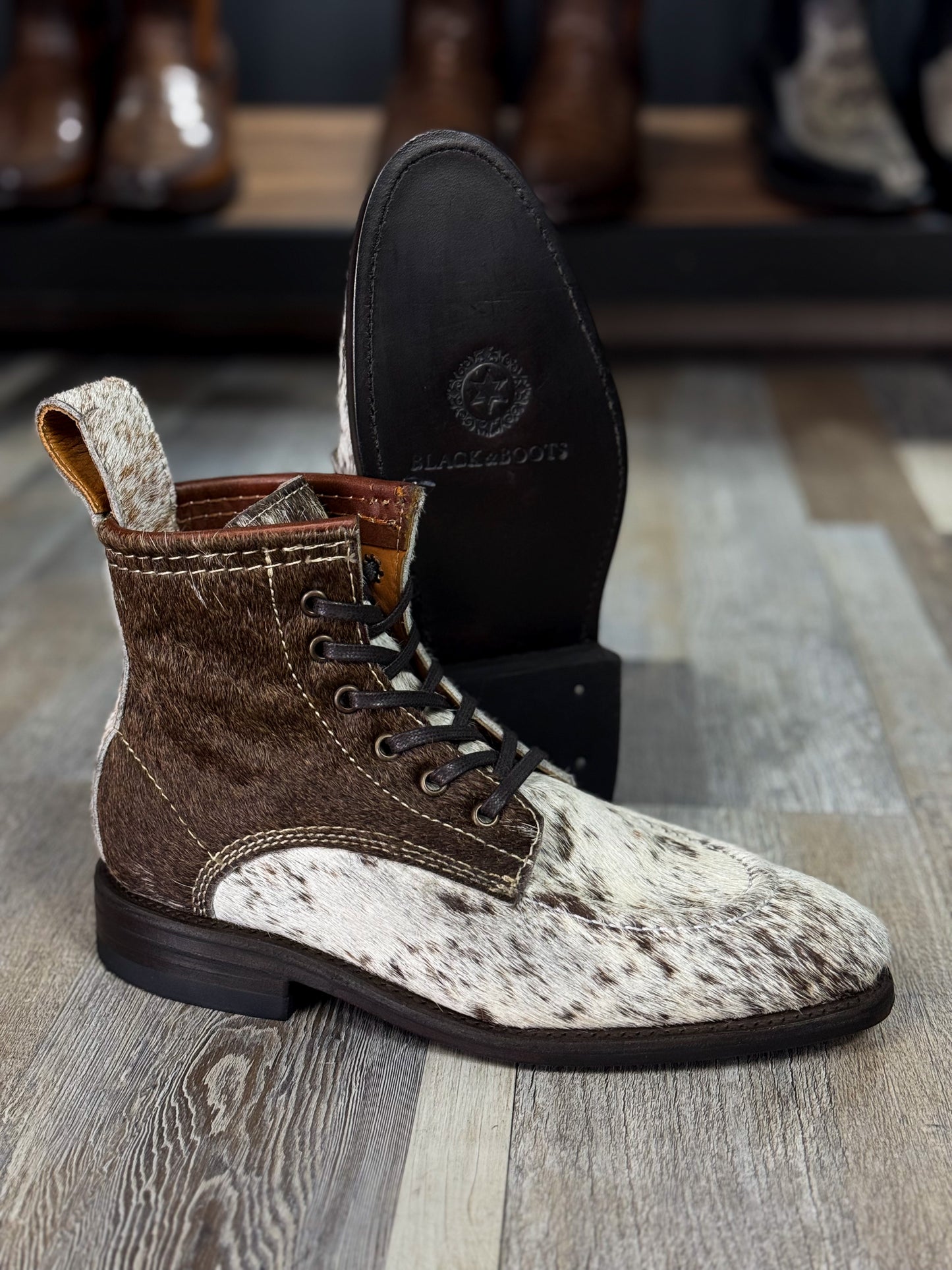 CARLO BROWN PITON BOOTS