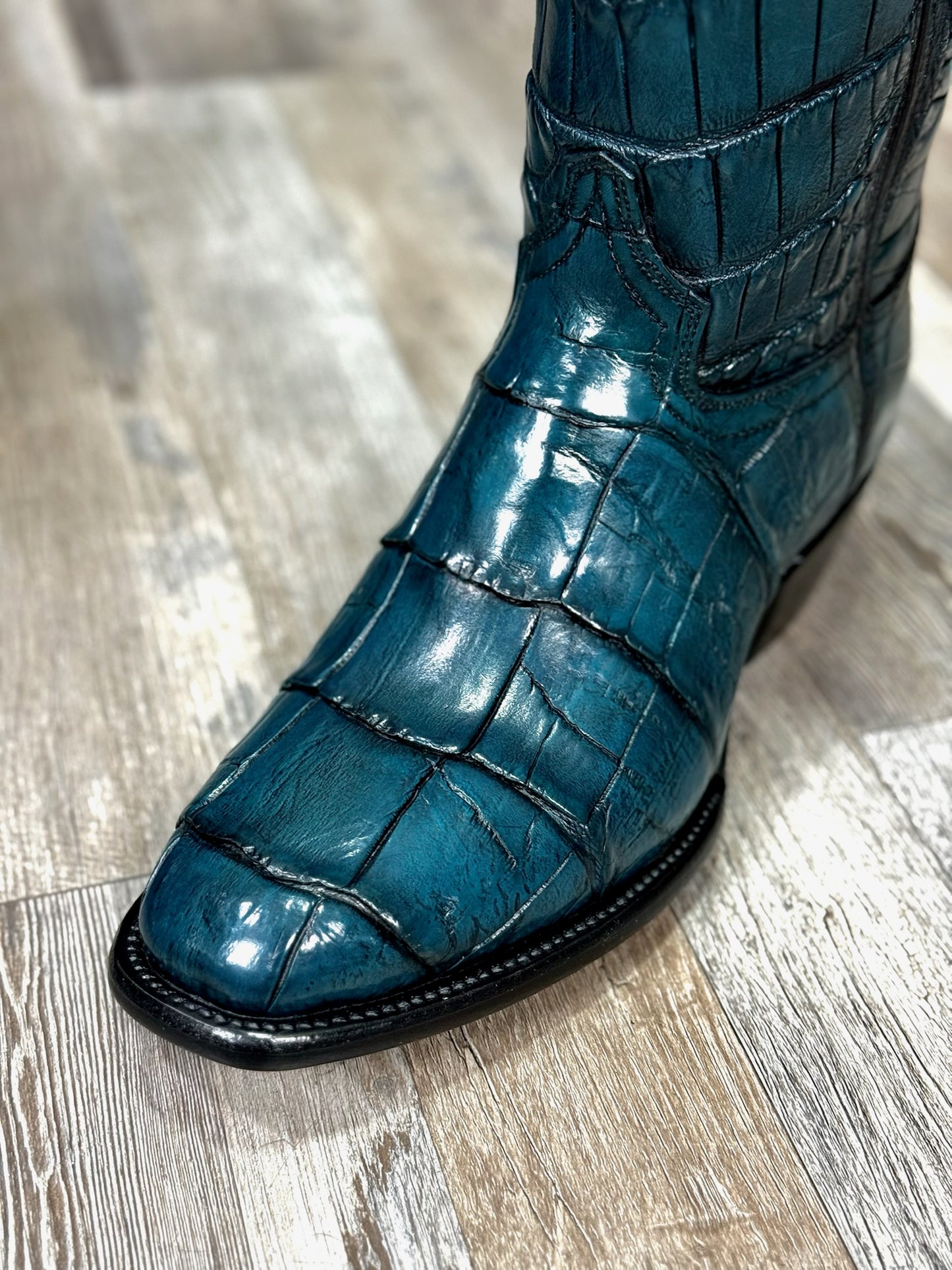 COWBOY AZUL TURQUESA OBSCURO FULL ALLIGATOR FRANCESA
