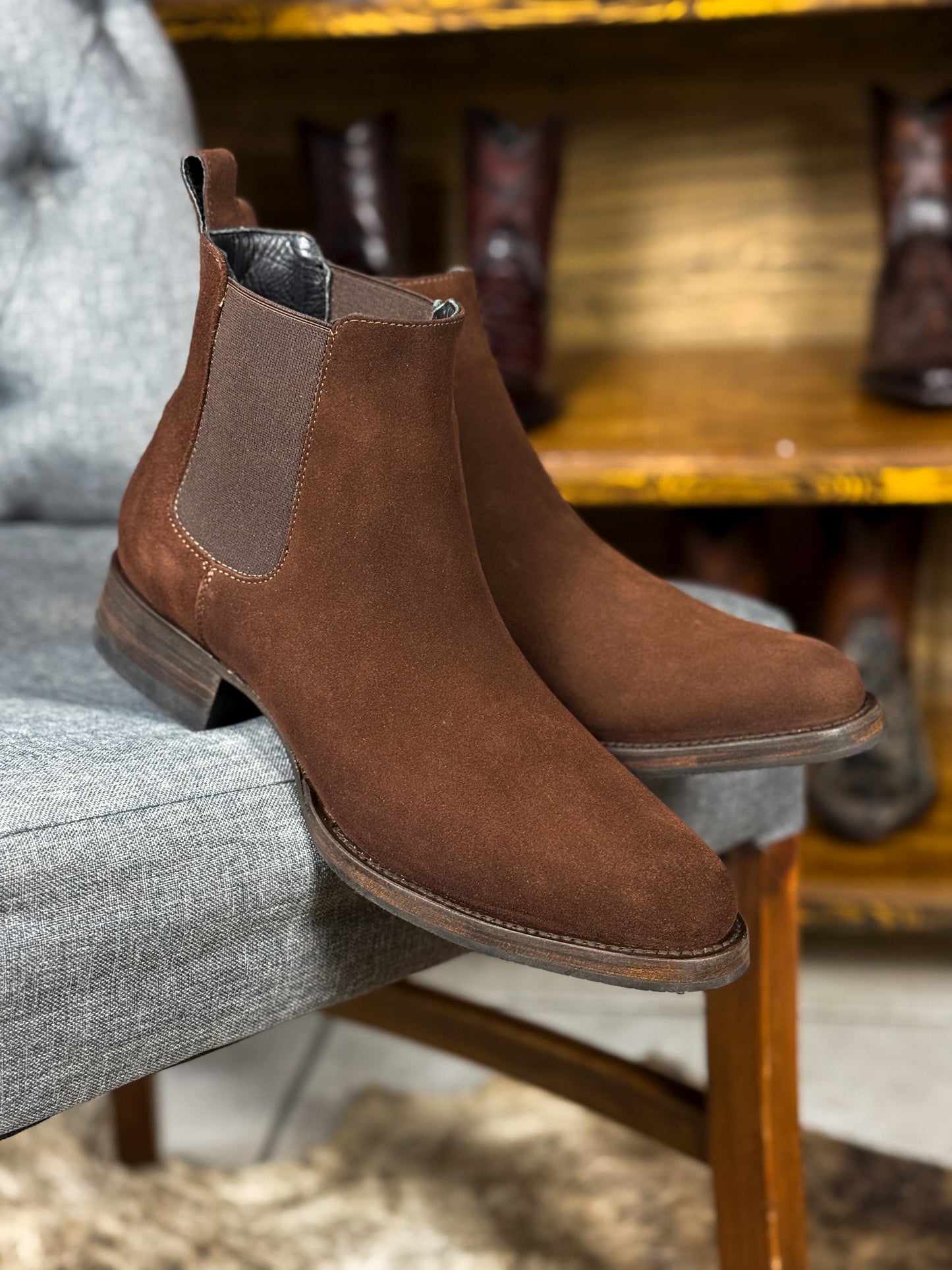 CARLO BROWN PITON BOOTS