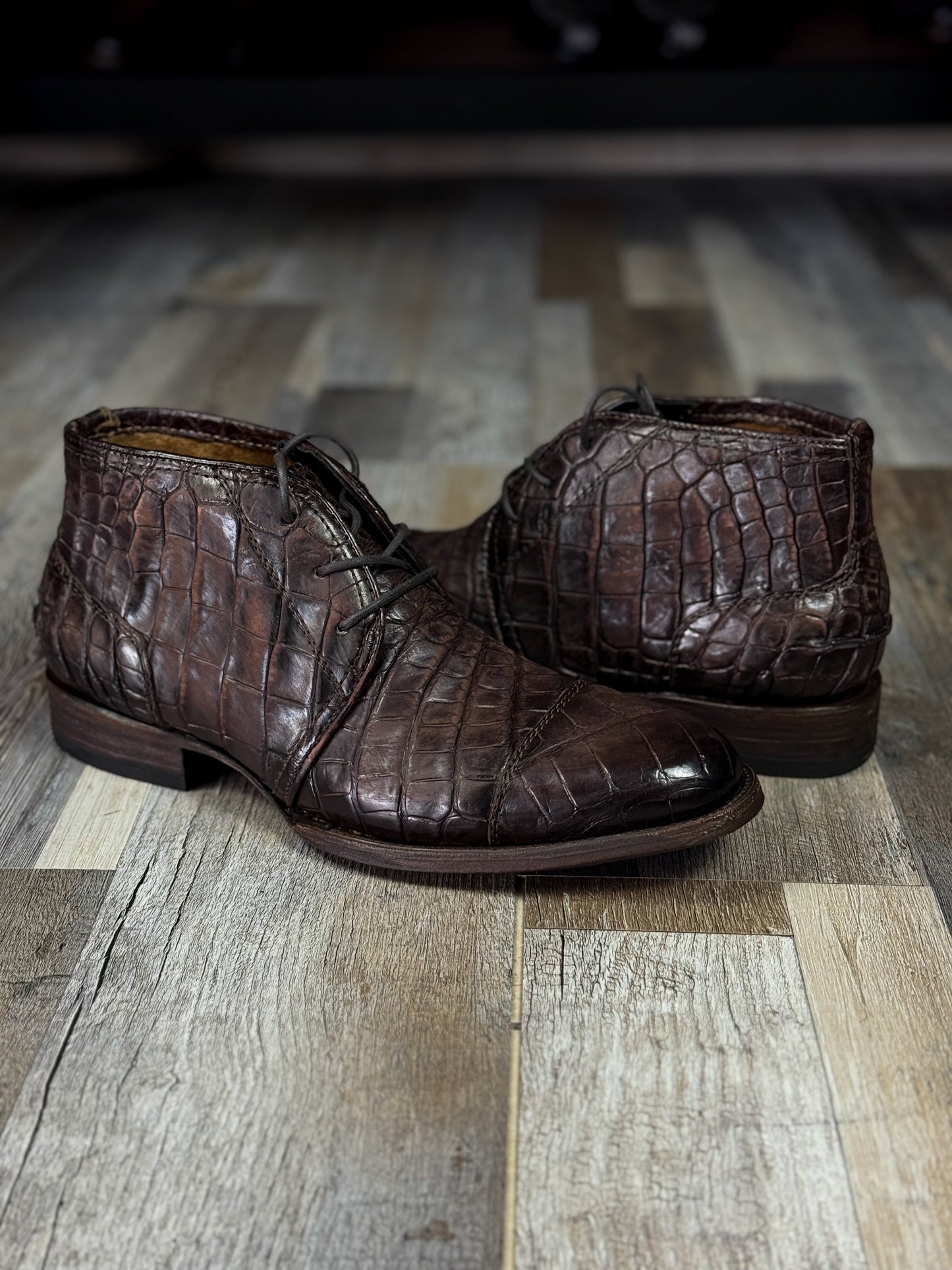 CARLO BROWN PITON BOOTS