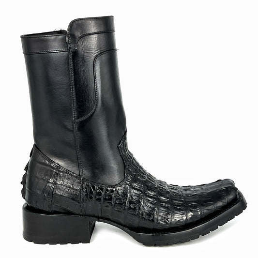 EDGAR BROWN CROCODILE BOOTS