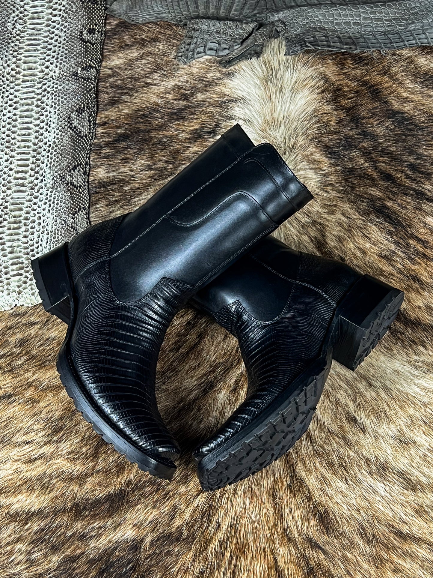 EMMA BROWN LIZARD BOOTS