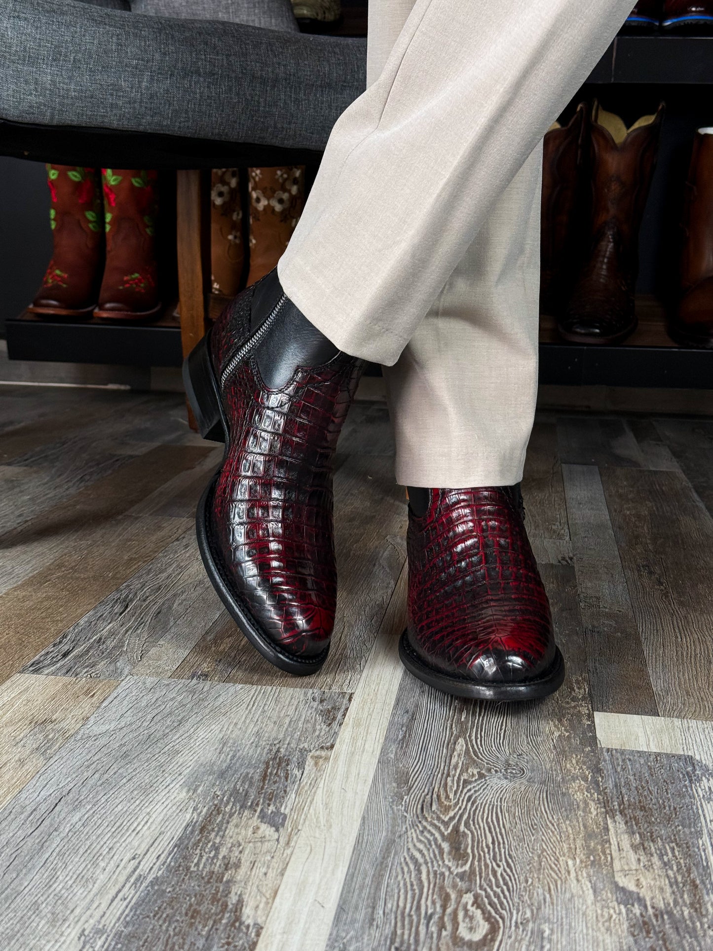 EMMA BROWN PITON BOOTS