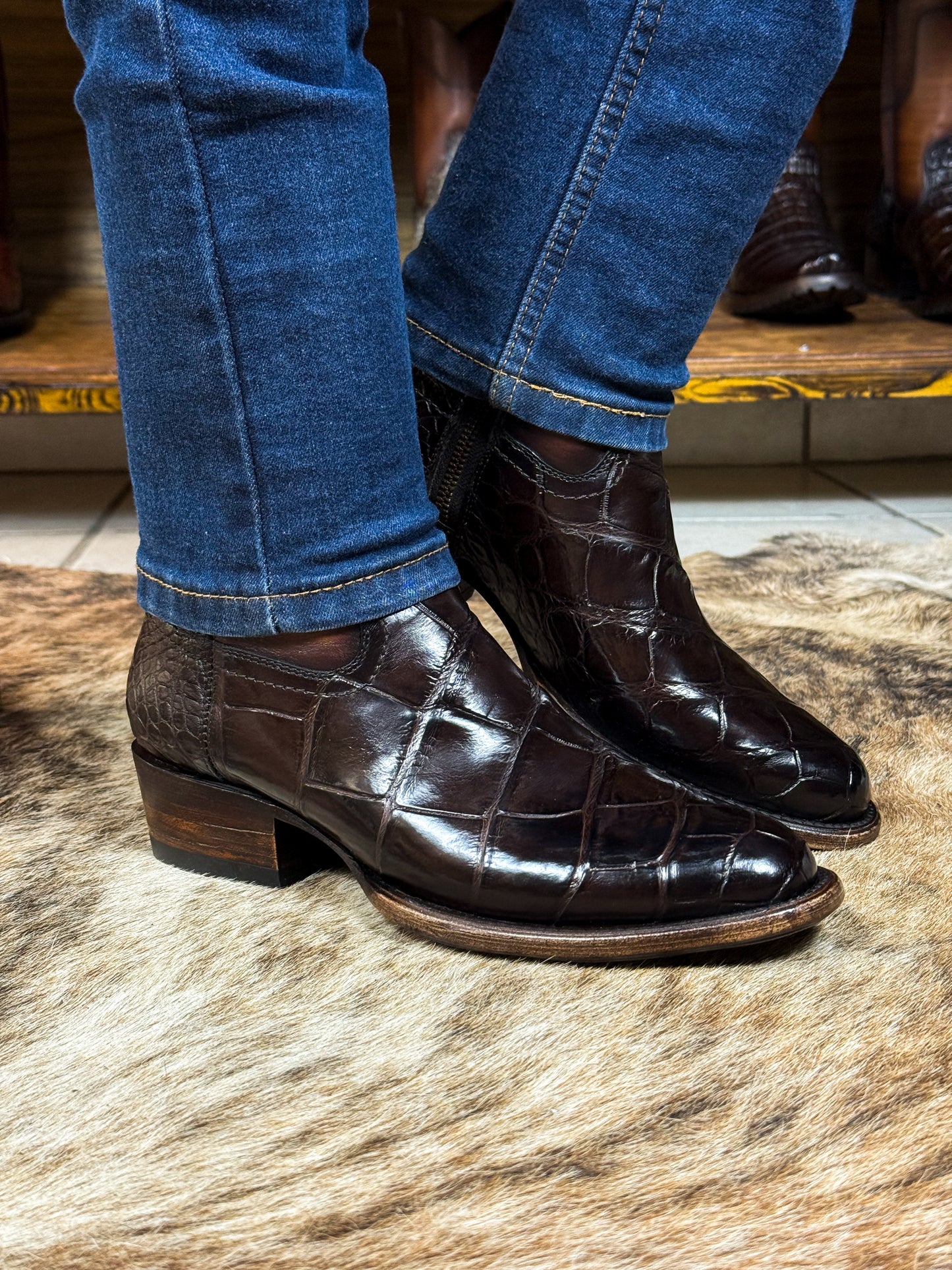 CARLO BROWN PITON BOOTS