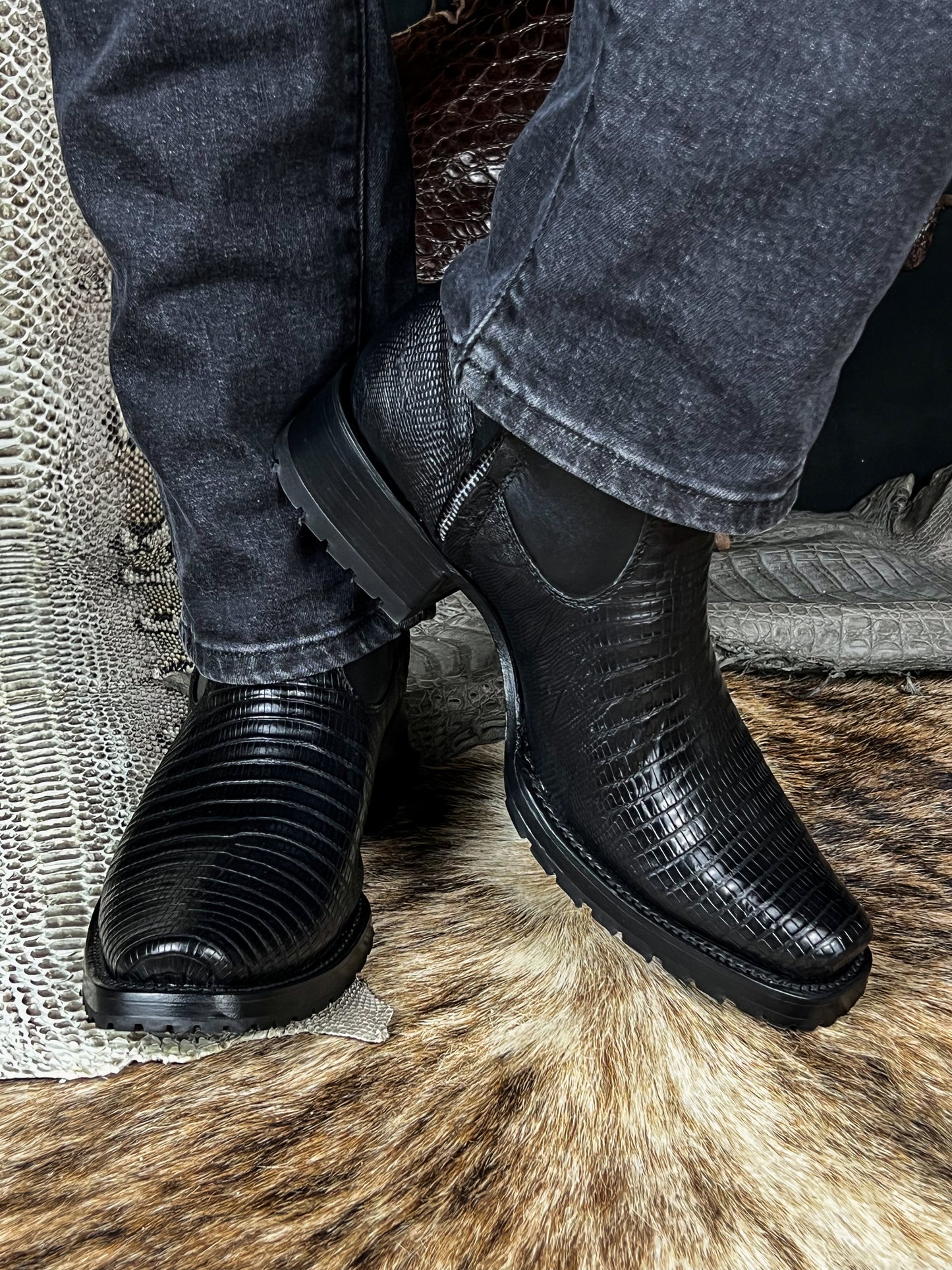 EMMA BROWN LIZARD BOOTS