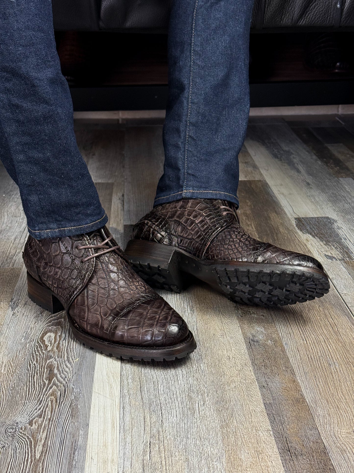 CARLO BROWN PITON BOOTS