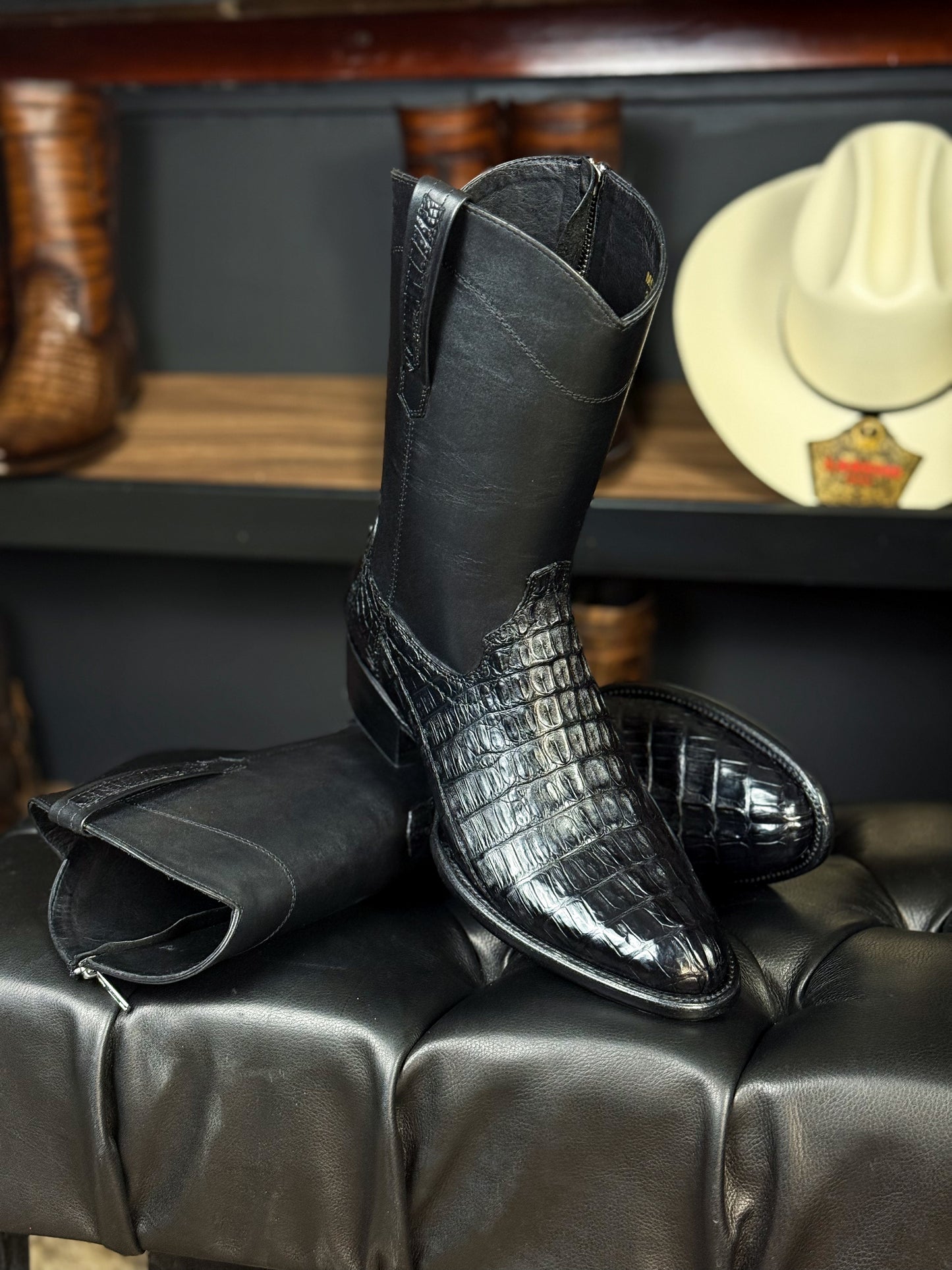 CARLO BROWN PITON BOOTS