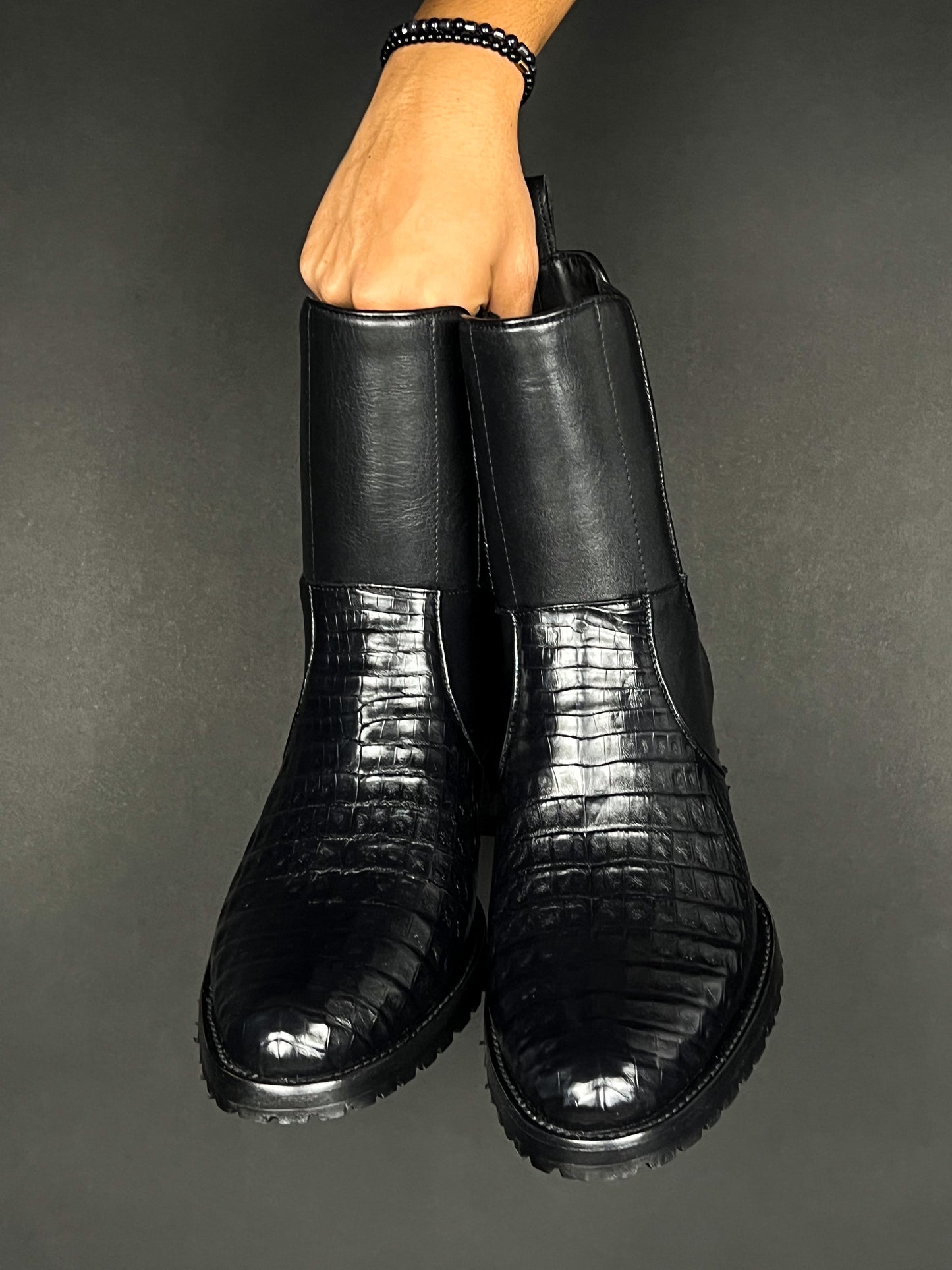 CARLO BLACK COCODRILO FUSCUS OVAL