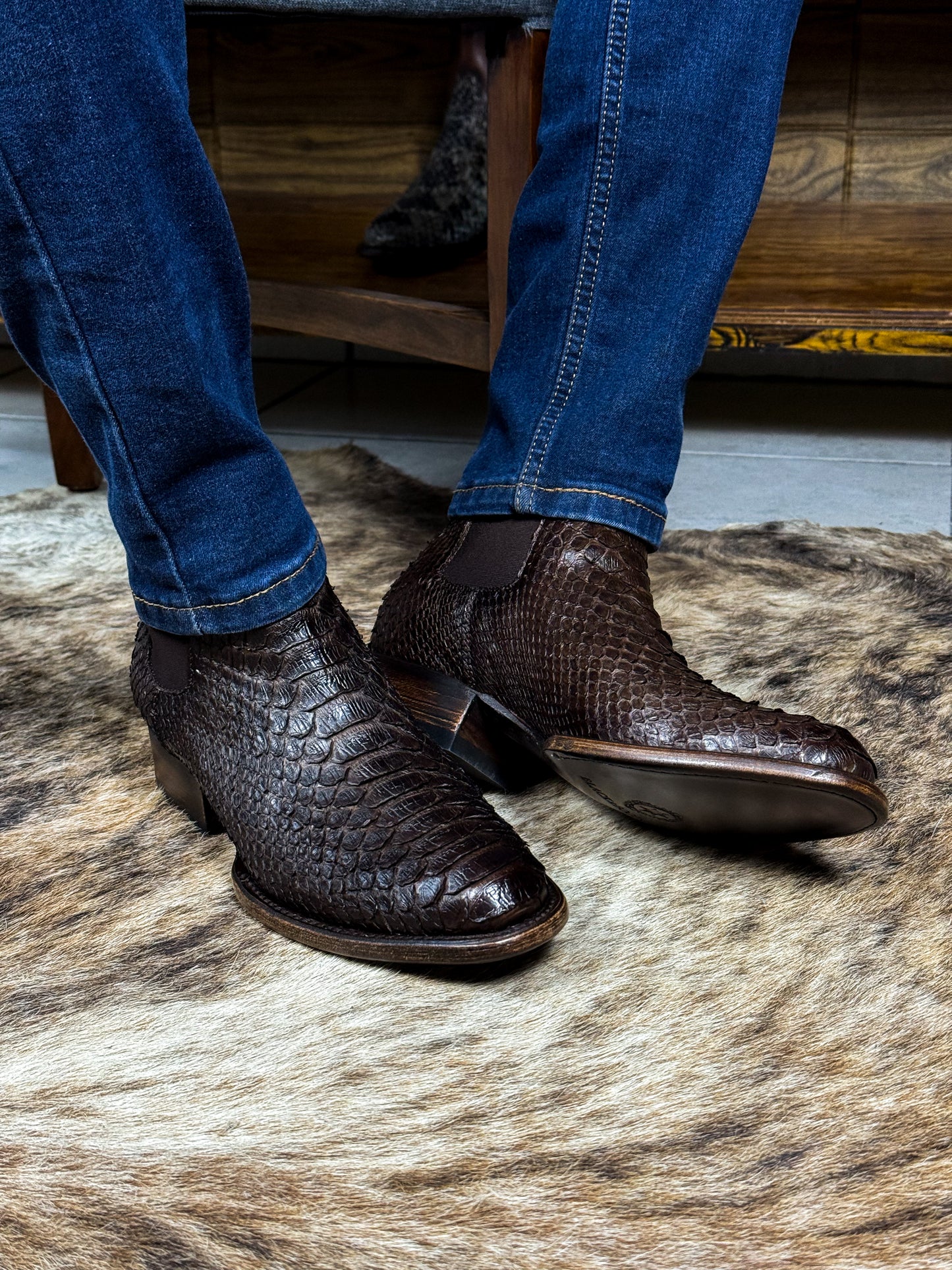 EMMA BROWN PITON BOOTS