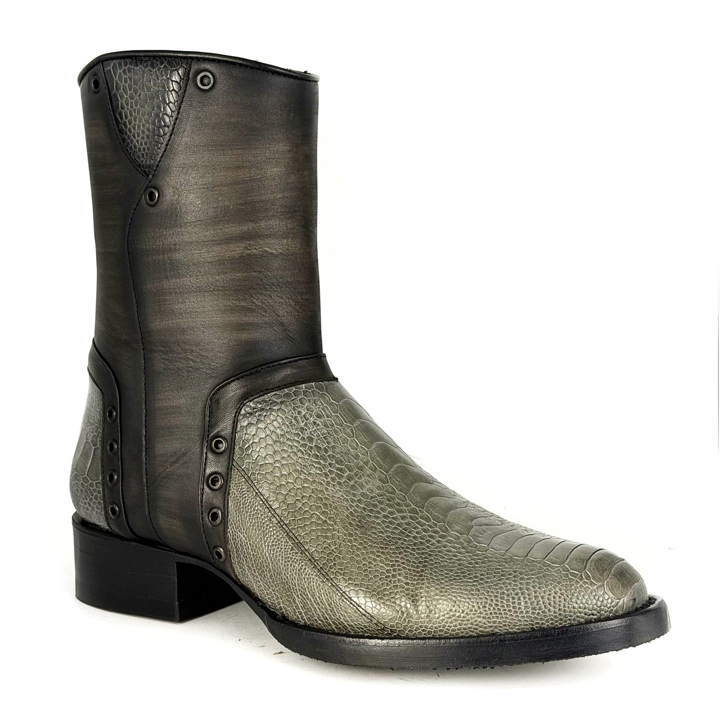 SEBASTIAN GREY PATA DE AVESTRUZ BOOTS OVAL