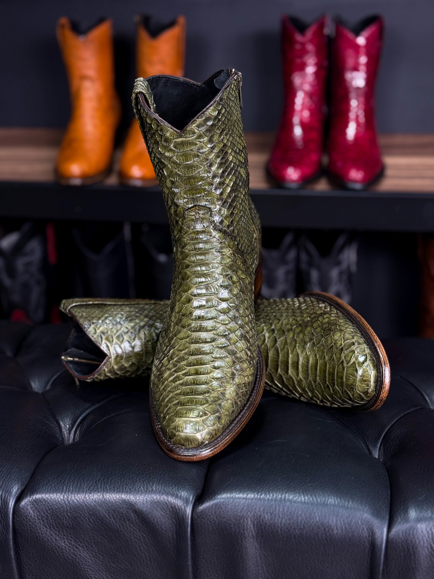 EMMA BROWN PITON BOOTS