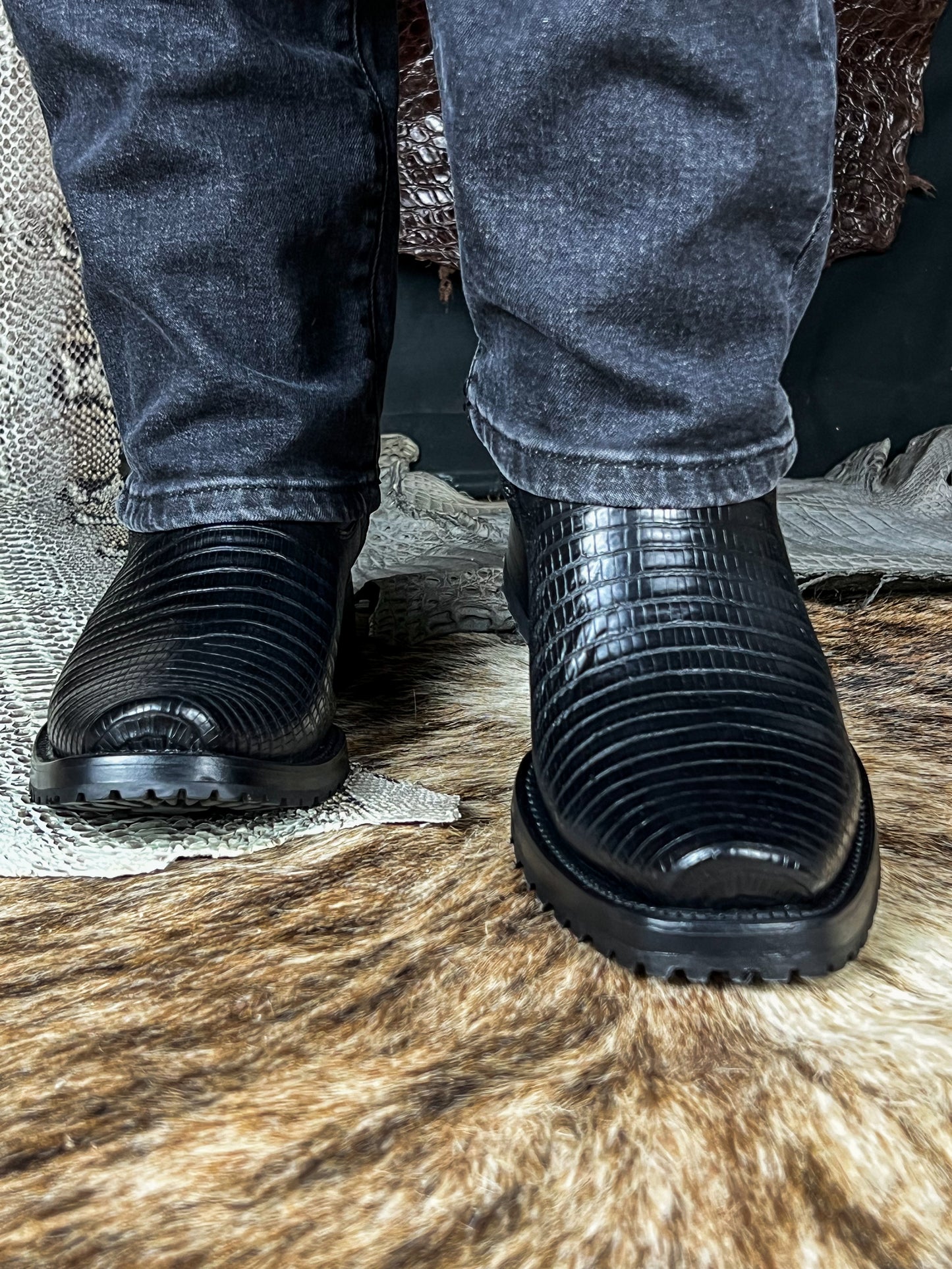 EMMA BROWN LIZARD BOOTS