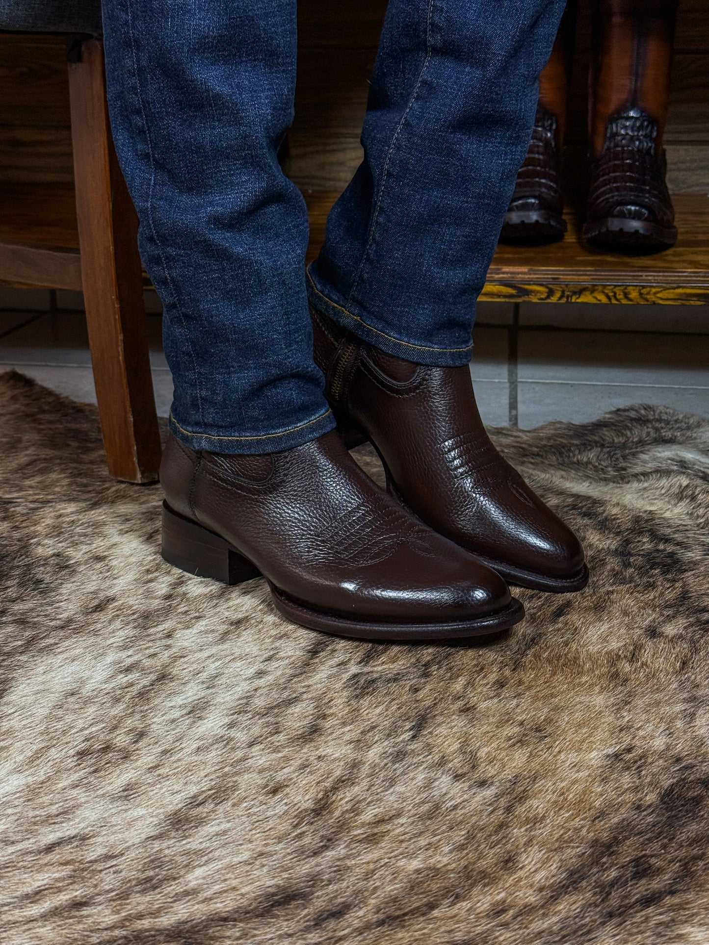 CARLO BROWN PITON BOOTS