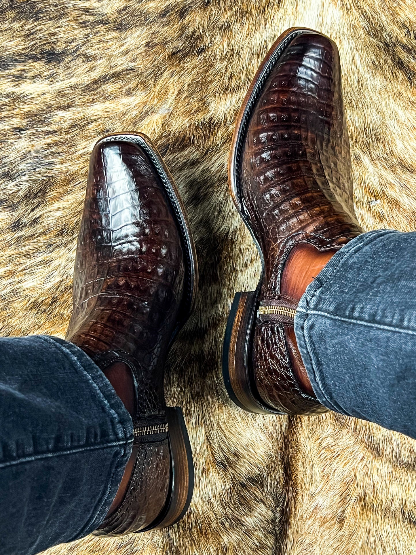 EMMA BROWN COCODRILO BOOTS DUBAI
