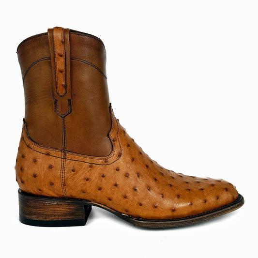 EMMA BROWN OSTRICH BOOTS