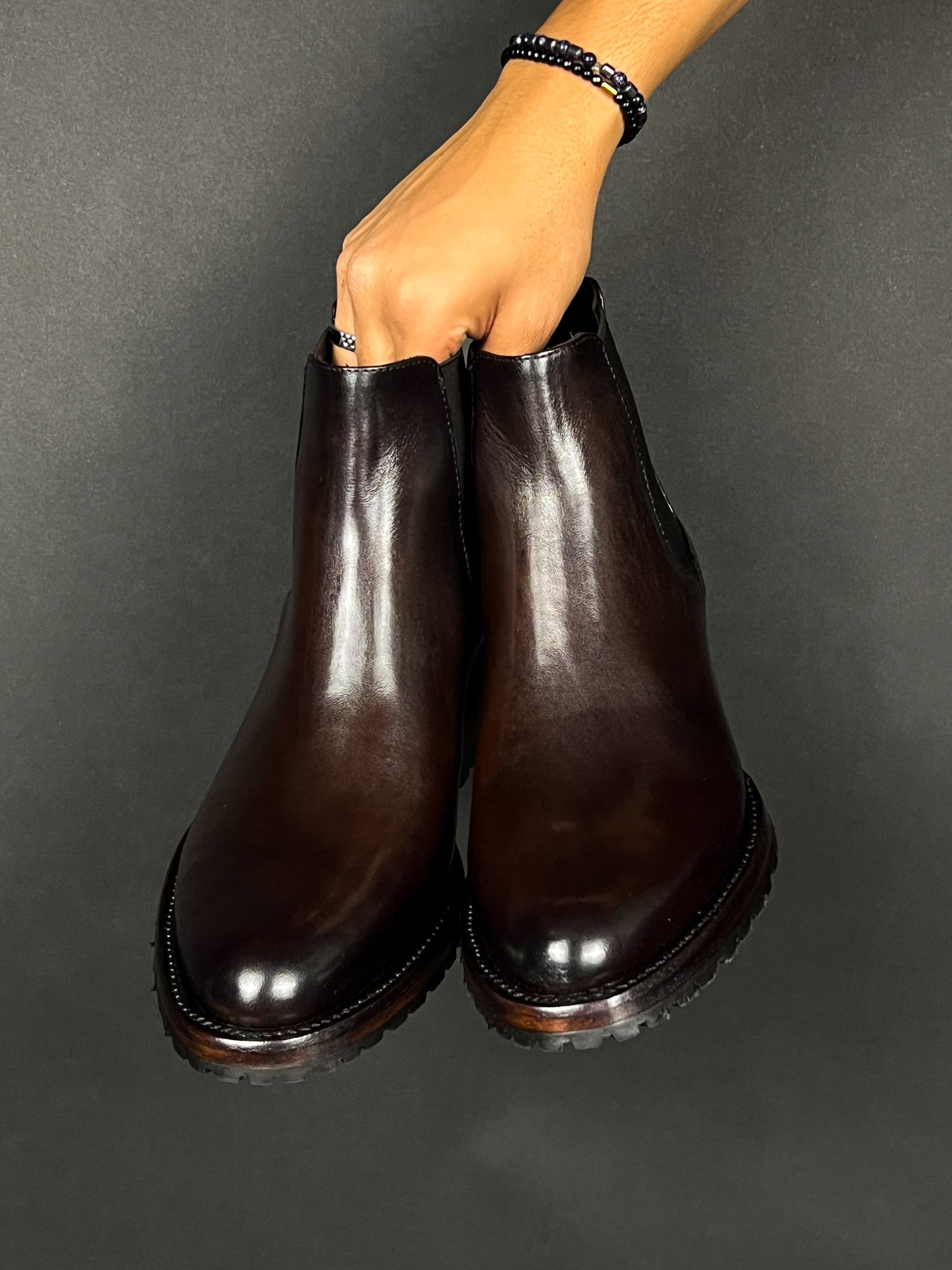 CARLO BROWN PITON BOOTS