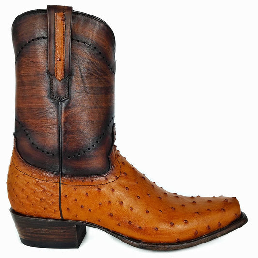 EMMA BROWN OSTRICH BOOTS