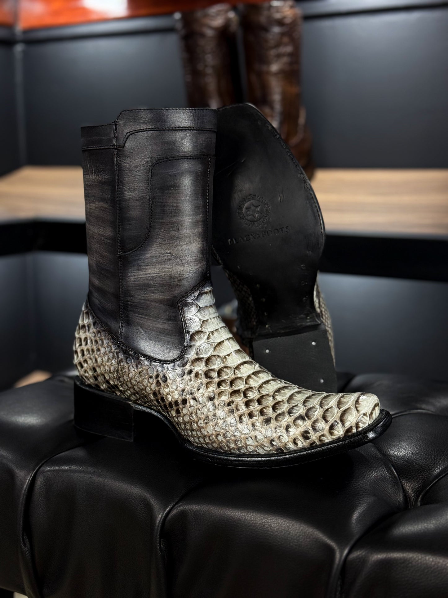 EMMA BROWN PITON BOOTS