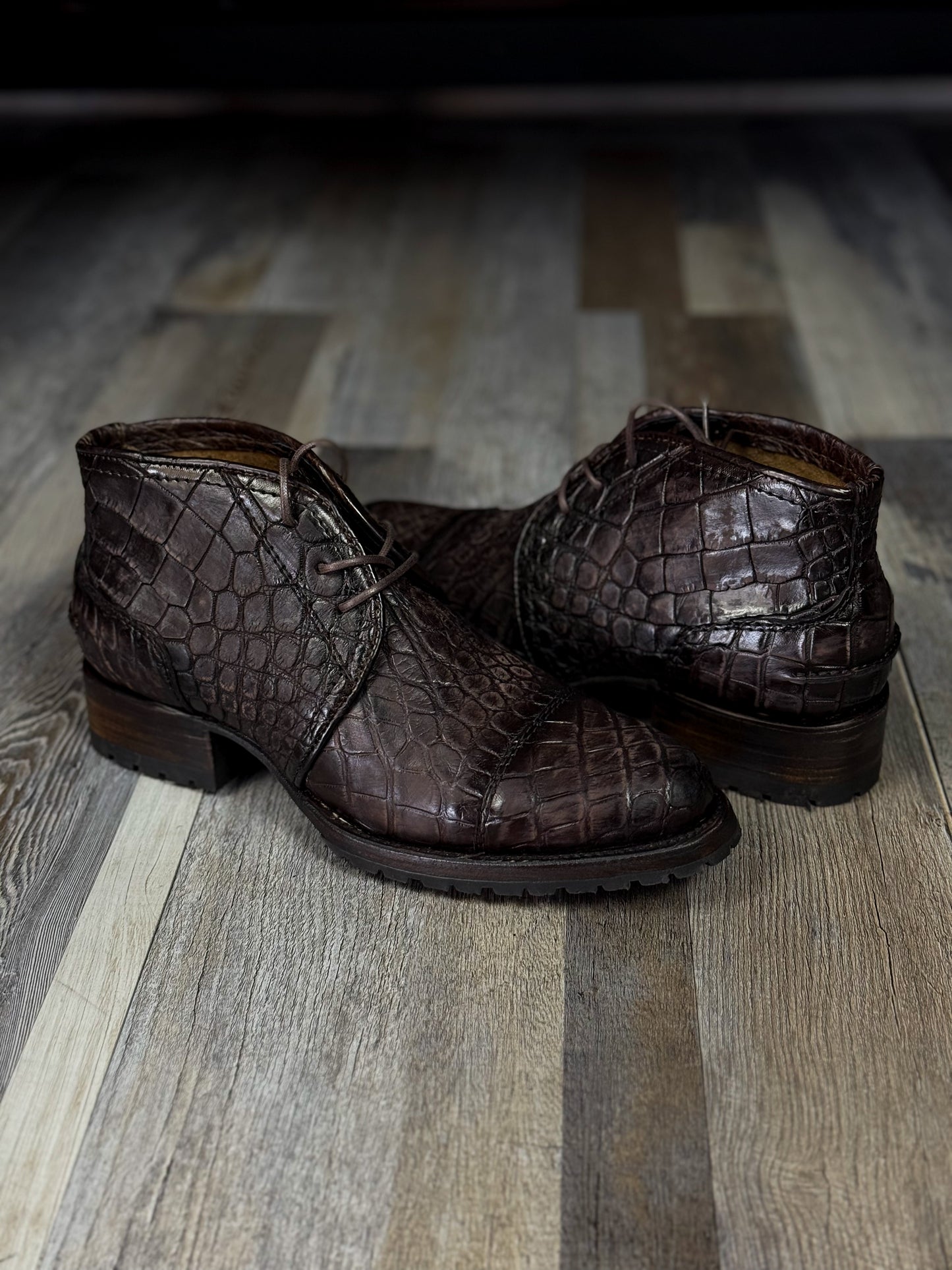 CARLO BROWN PITON BOOTS