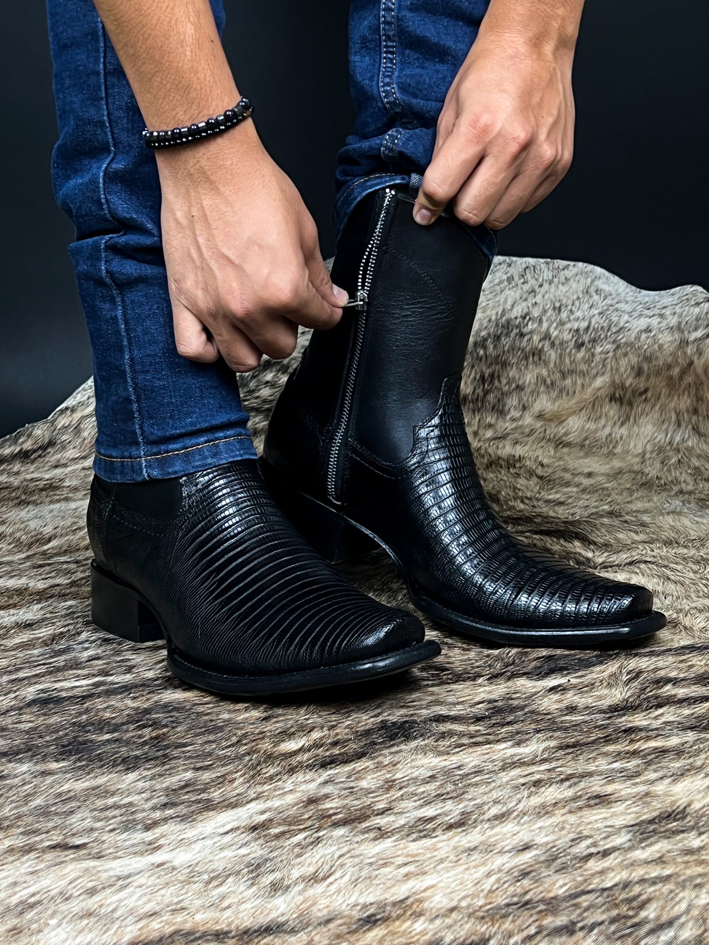EMMA BROWN LIZARD BOOTS