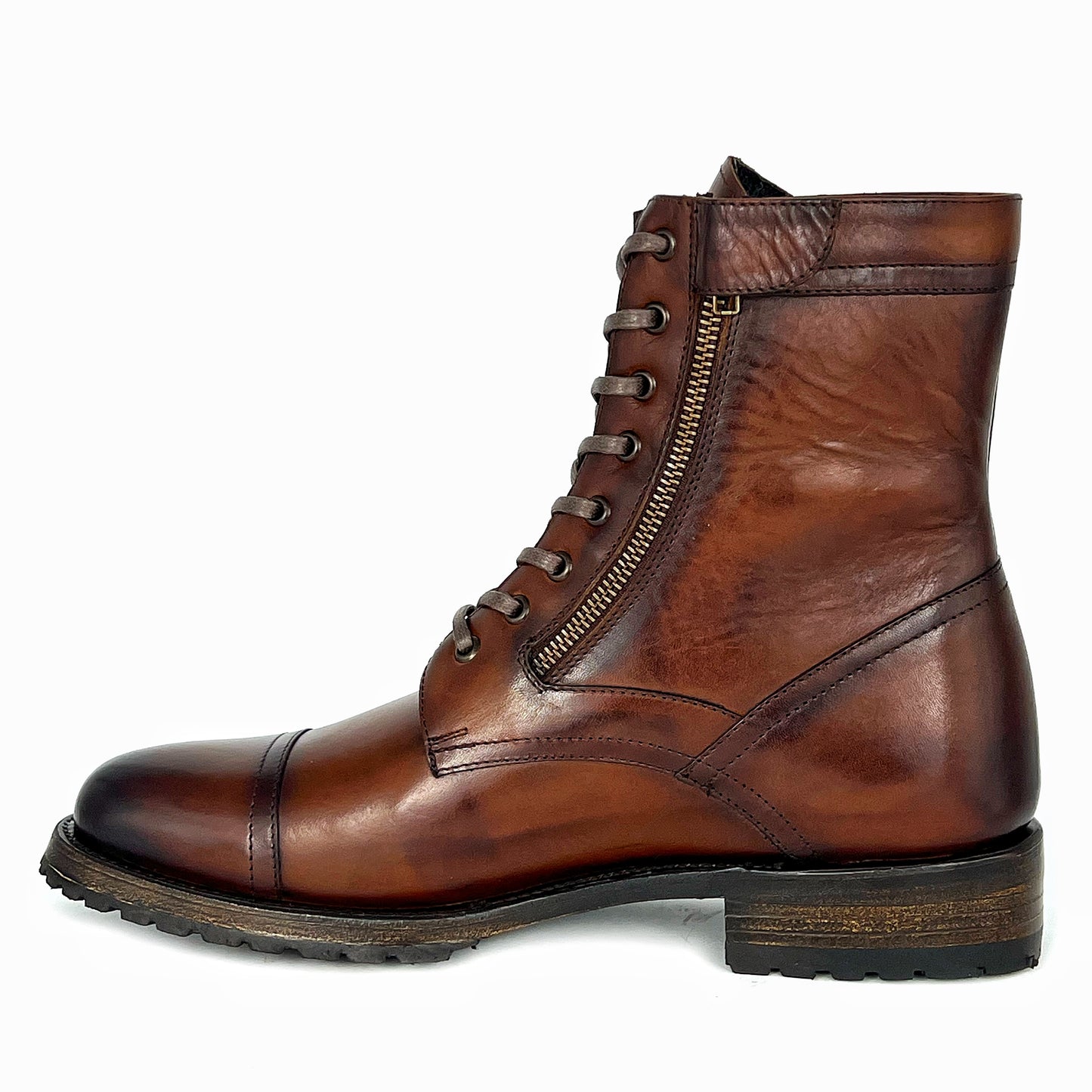 CARLO BROWN PITON BOOTS
