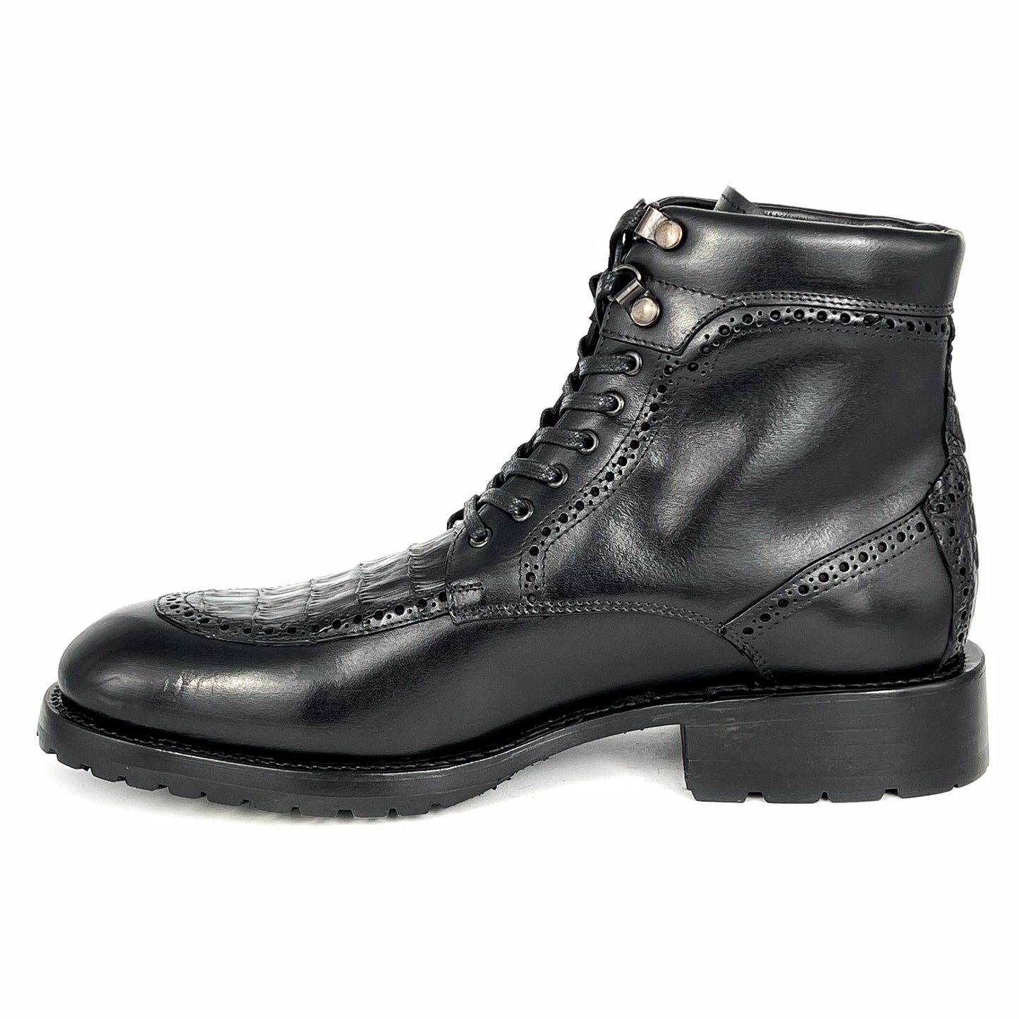CARLO BROWN PITON BOOTS