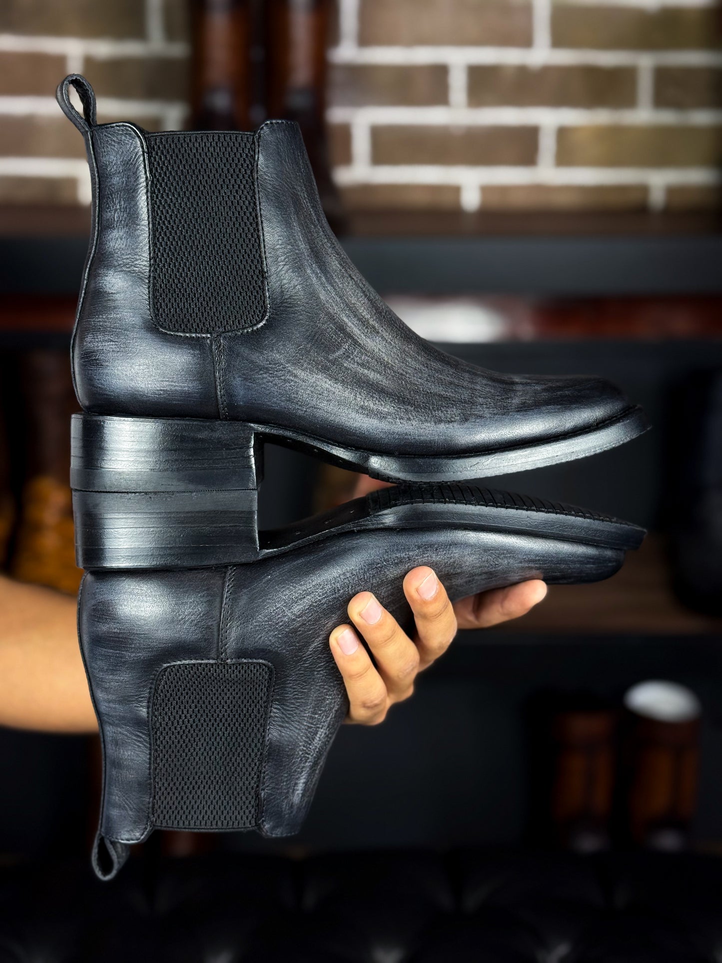 CARLO BROWN PITON BOOTS