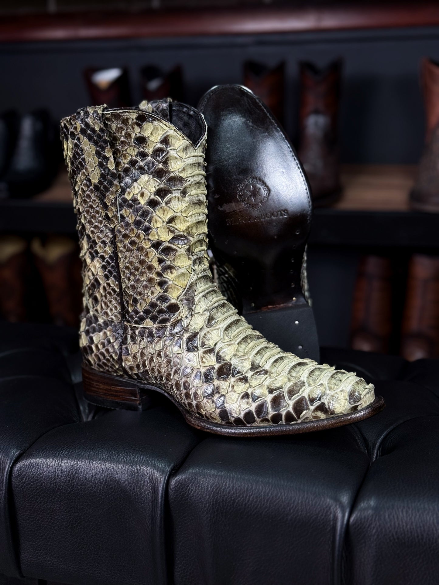 EMMA BROWN PITON BOOTS