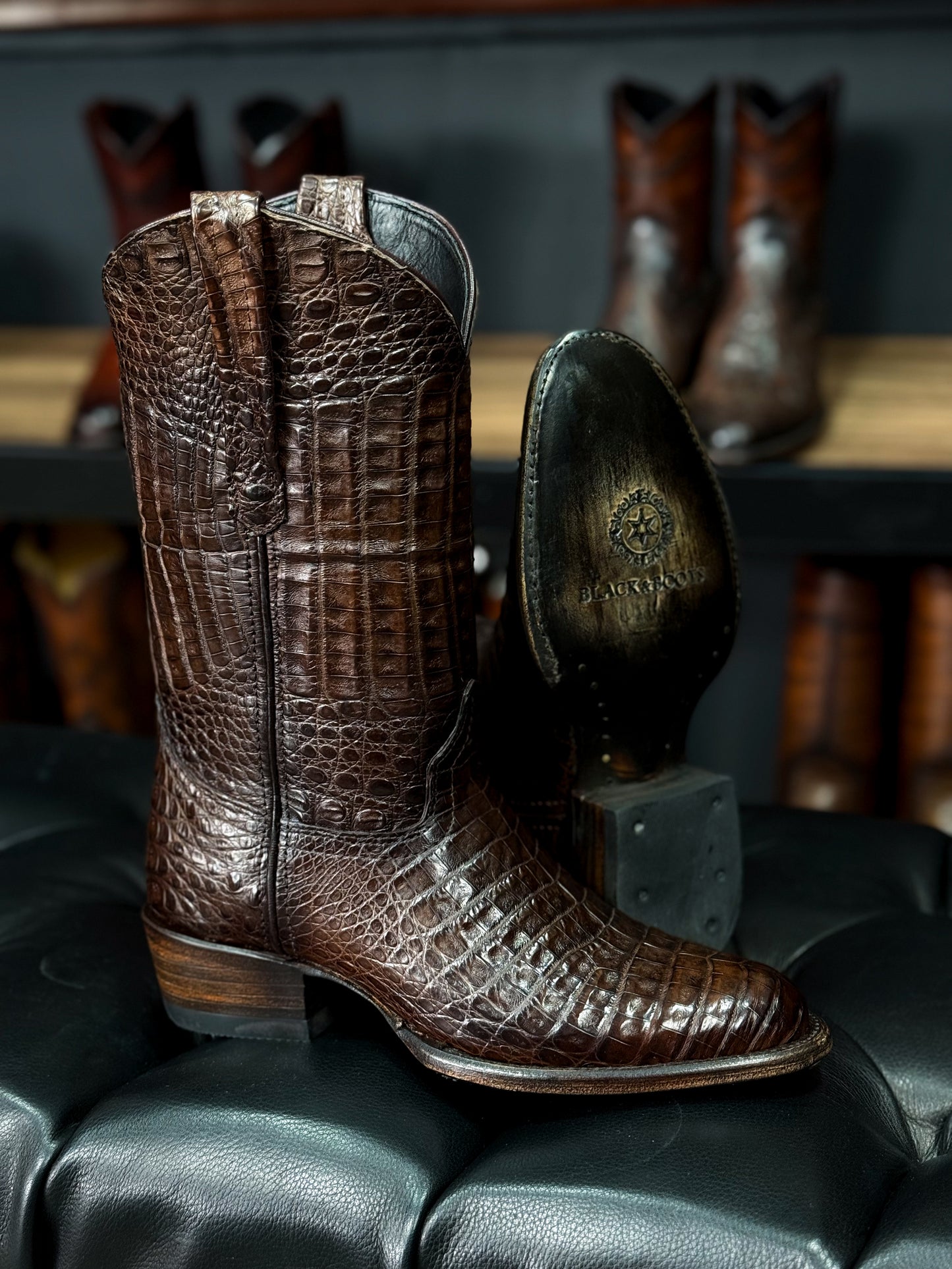 EMMA BROWN PITON BOOTS