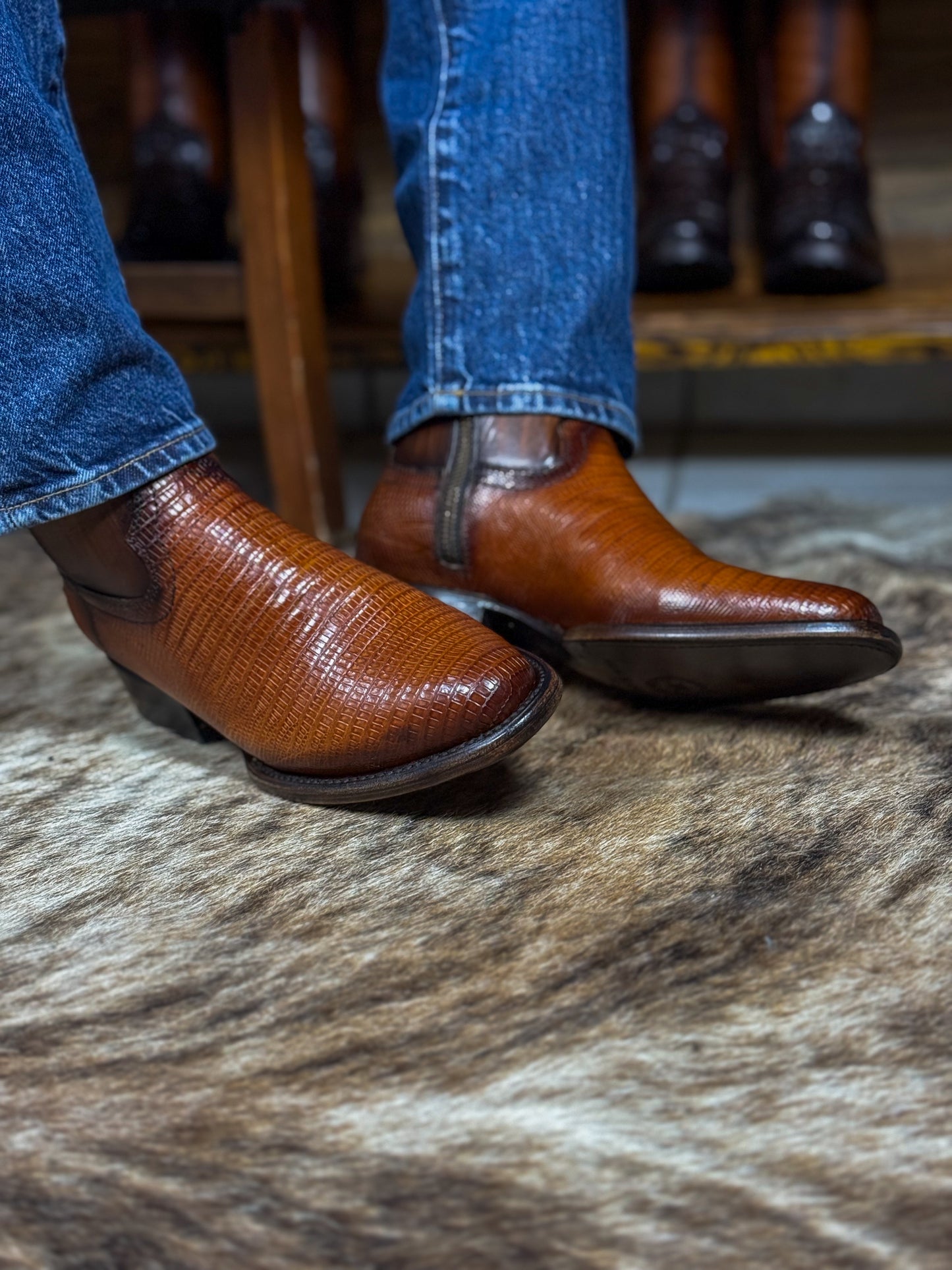EMMA BROWN LIZARD BOOTS