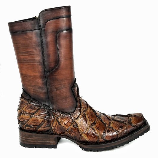 CARLO BROWN PITON BOOTS