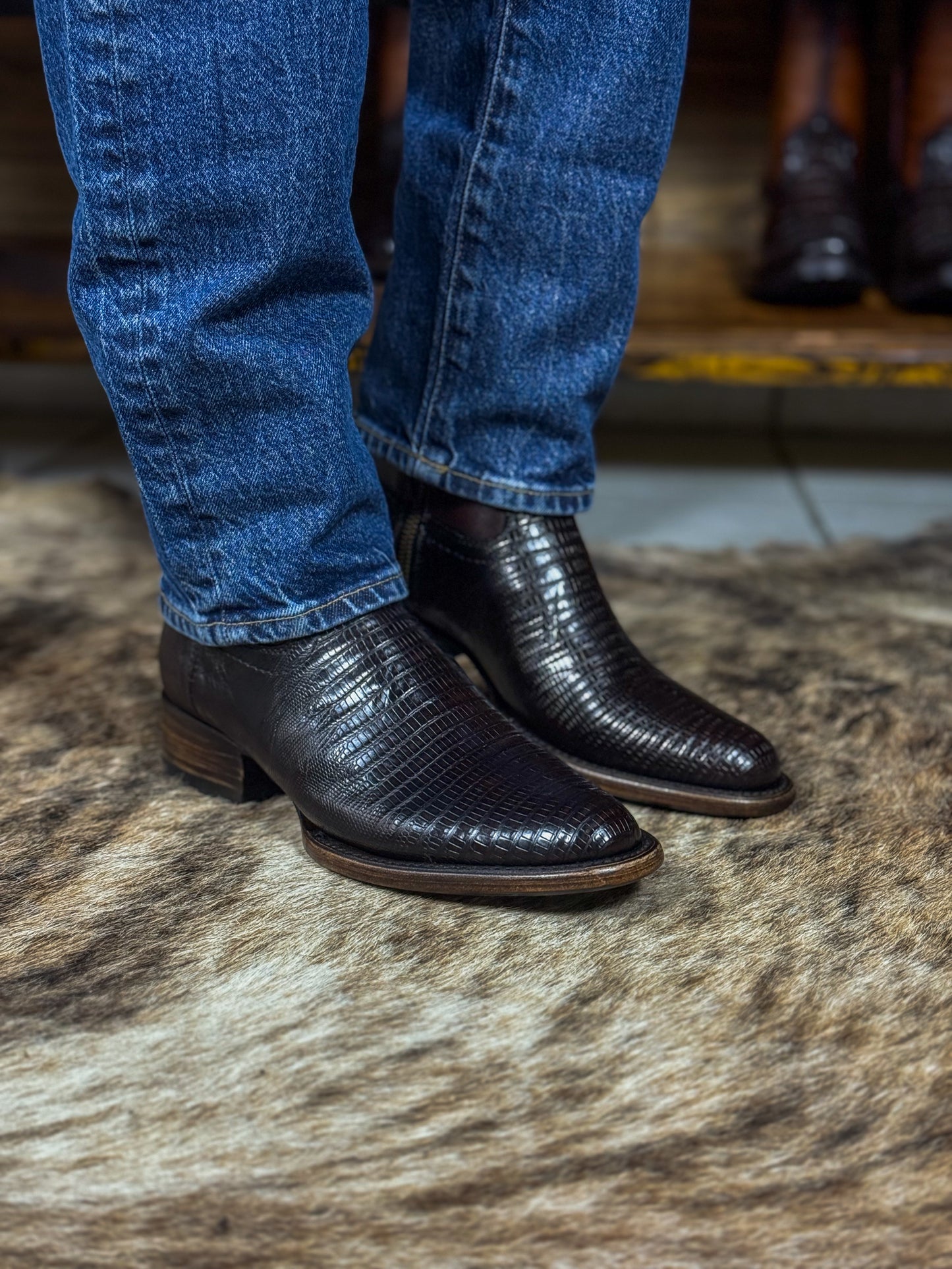 EMMA BROWN LIZARD BOOTS