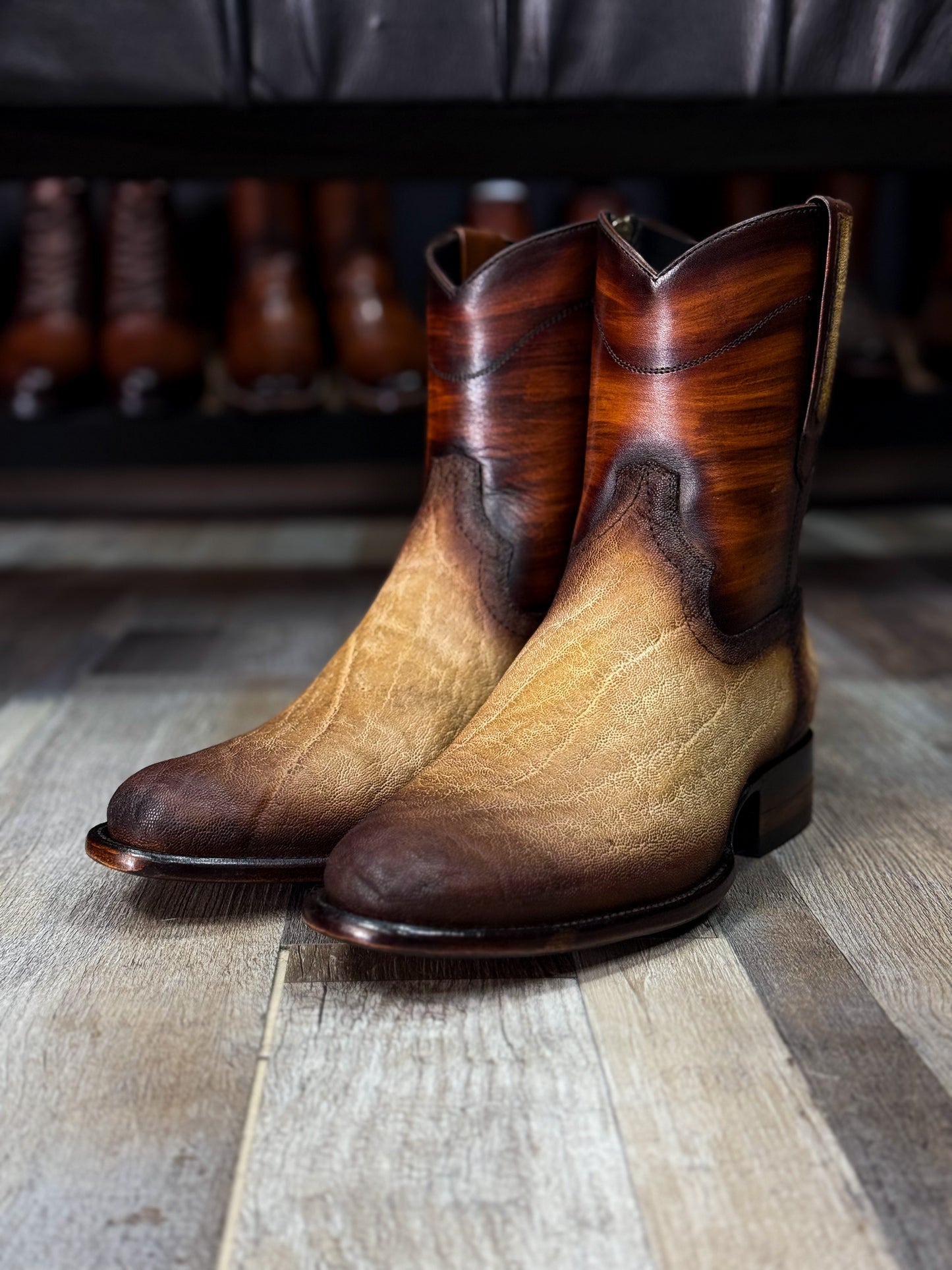 EMMA BEIGE ELEFANTE BOOTS OVAL