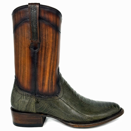 EMMA BROWN OSTRICH BOOTS