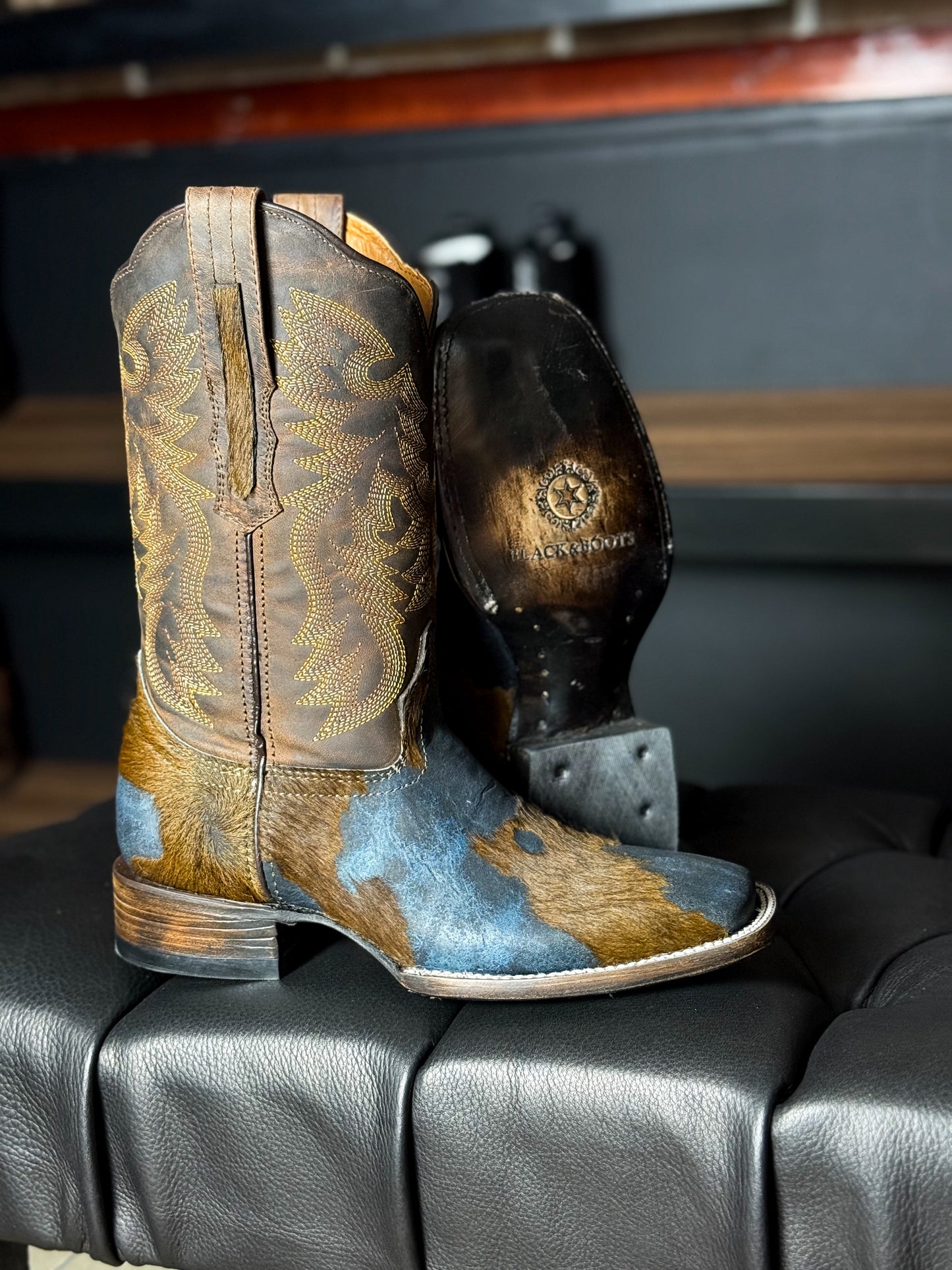 CARLO BROWN PITON BOOTS