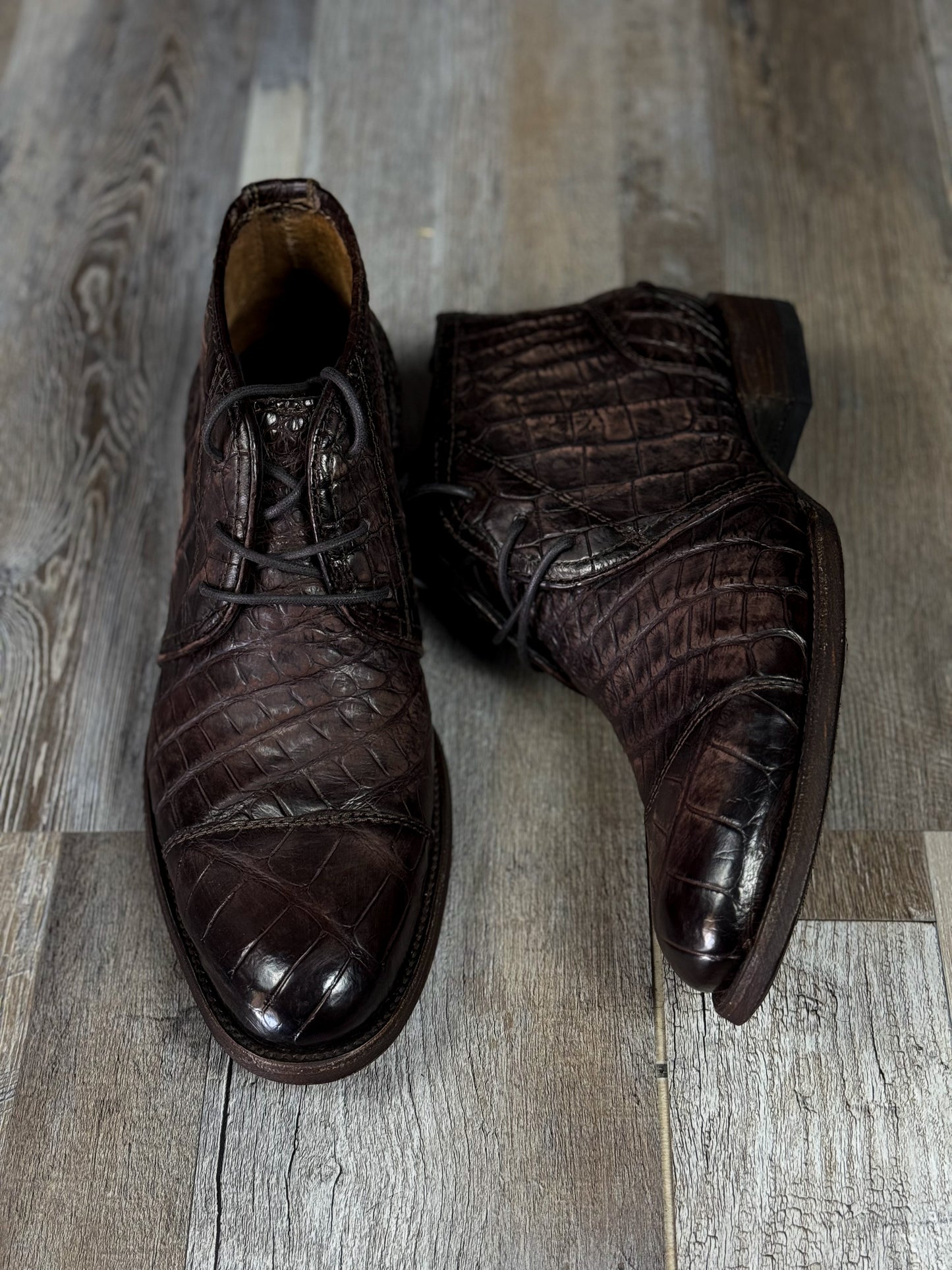 CARLO BROWN PITON BOOTS