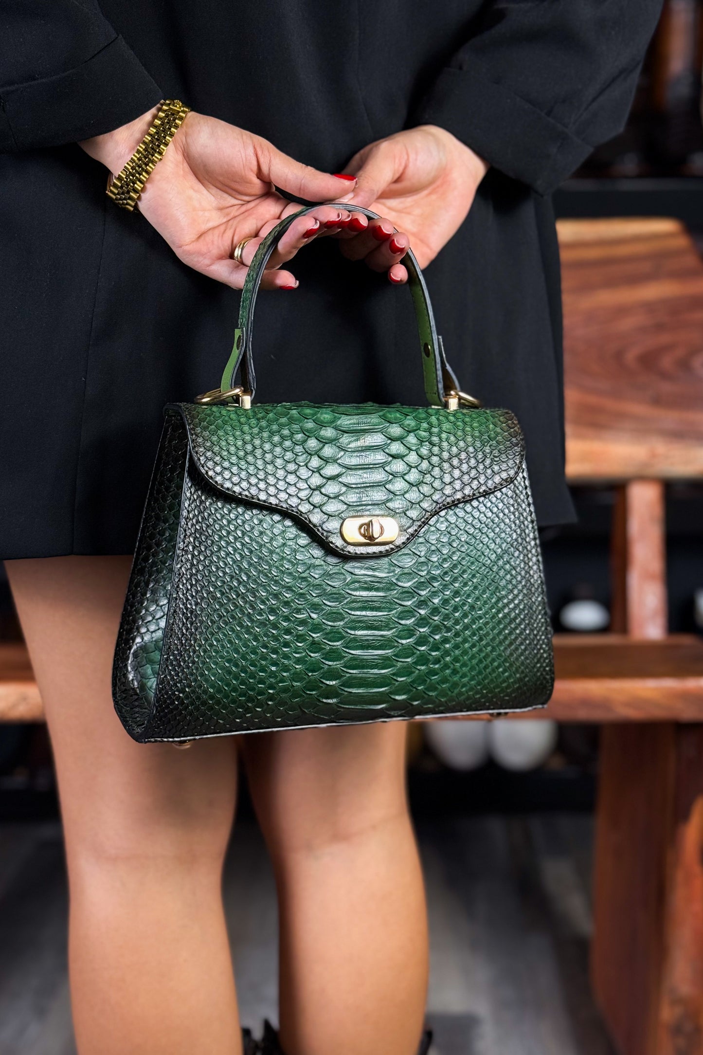 BOLSA PITON GREEN PARA DAMA