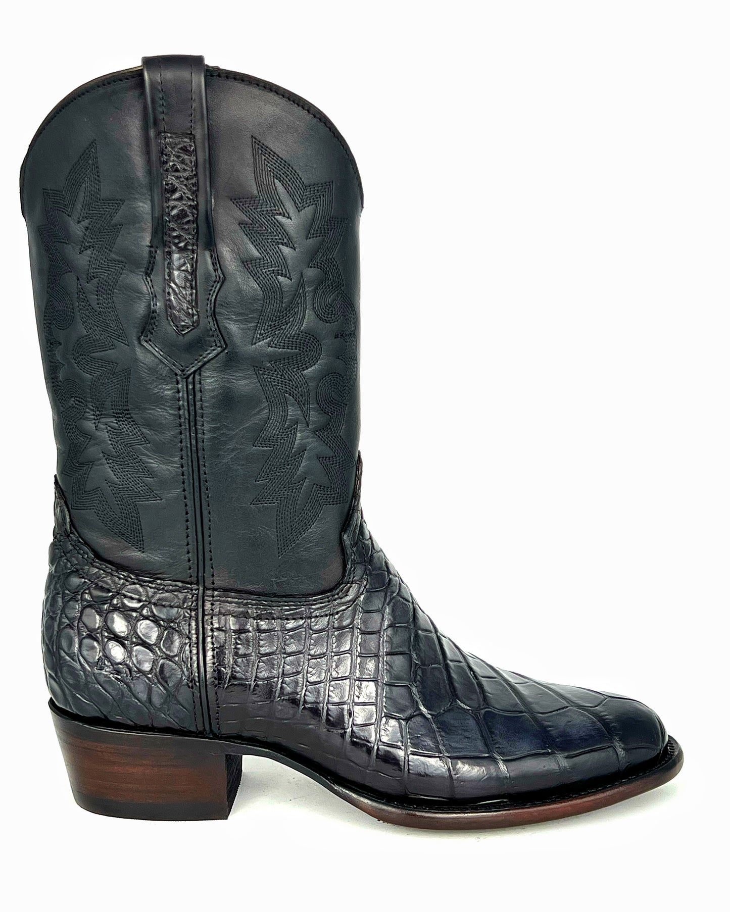 COWBOY GREY ALLIGATOR BOOTS OVAL