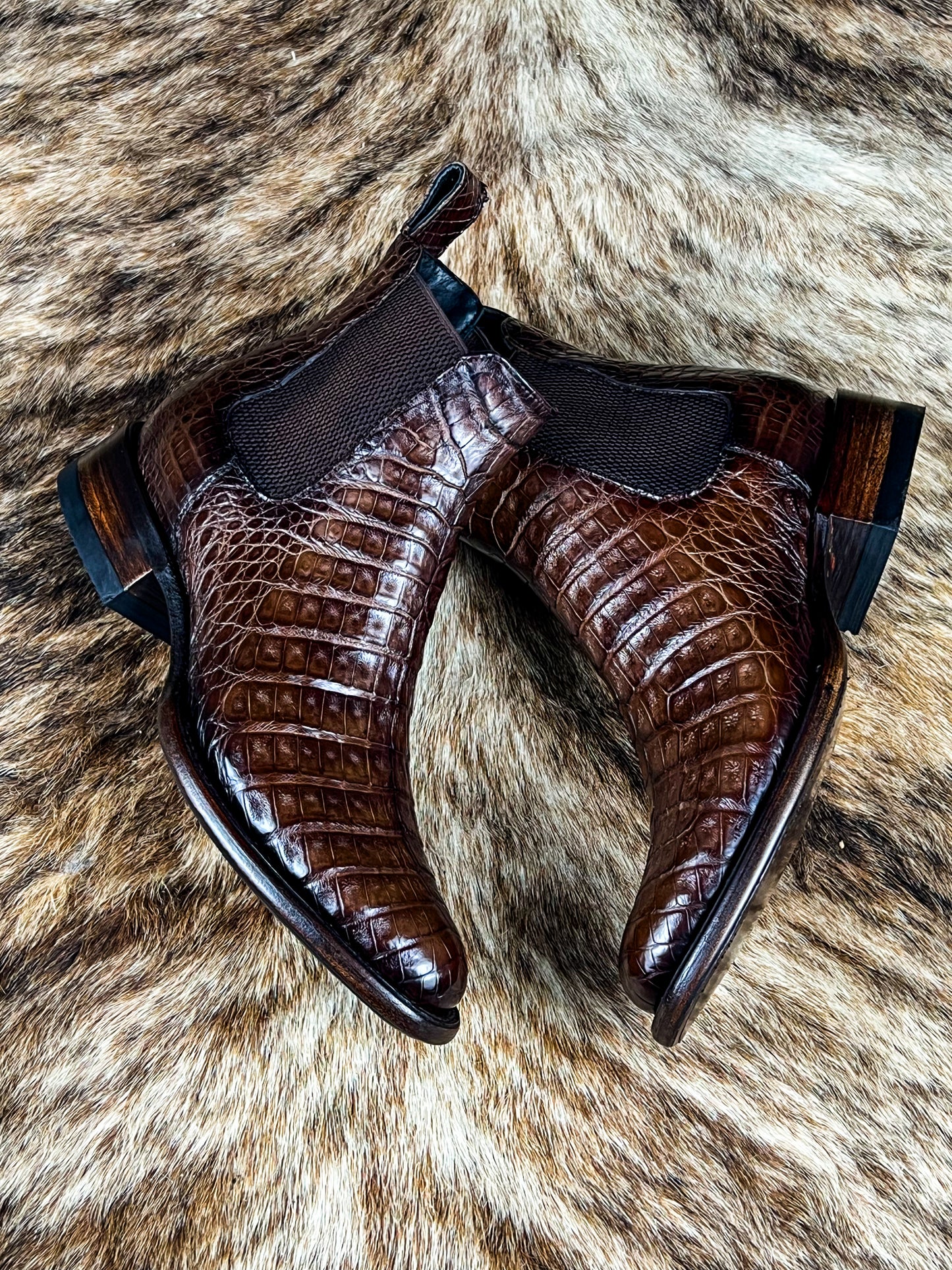CARLO BROWN PITON BOOTS