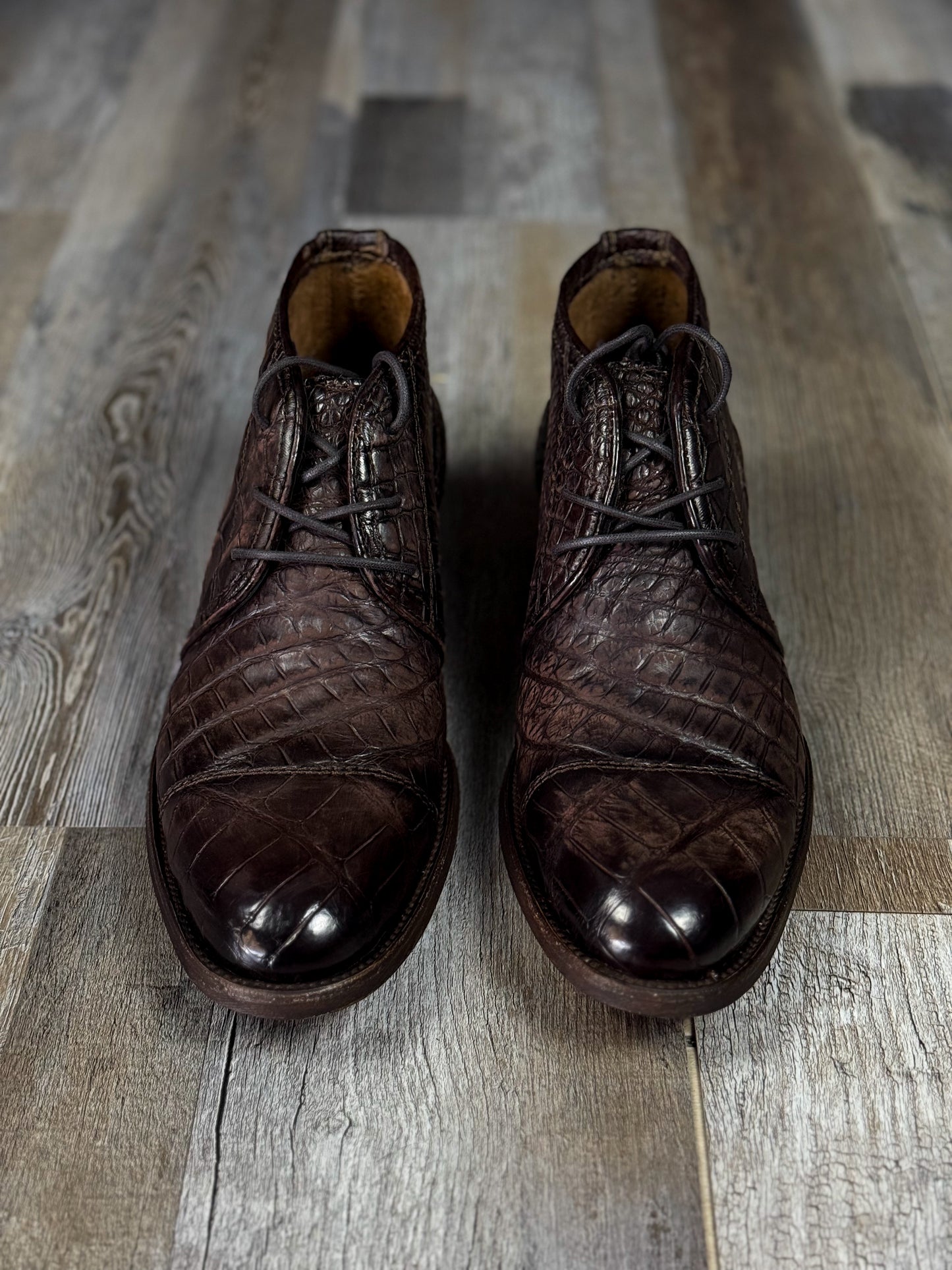 CARLO BROWN PITON BOOTS