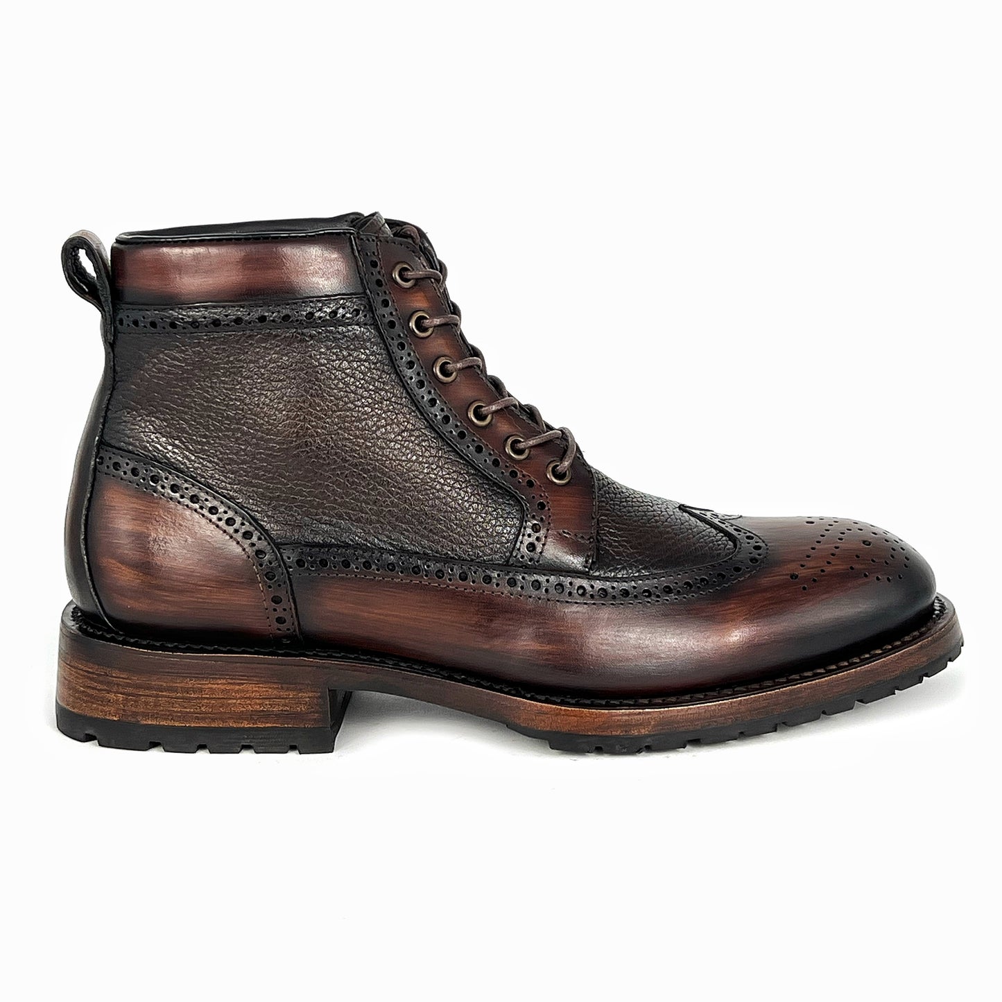 CARLO BROWN PITON BOOTS