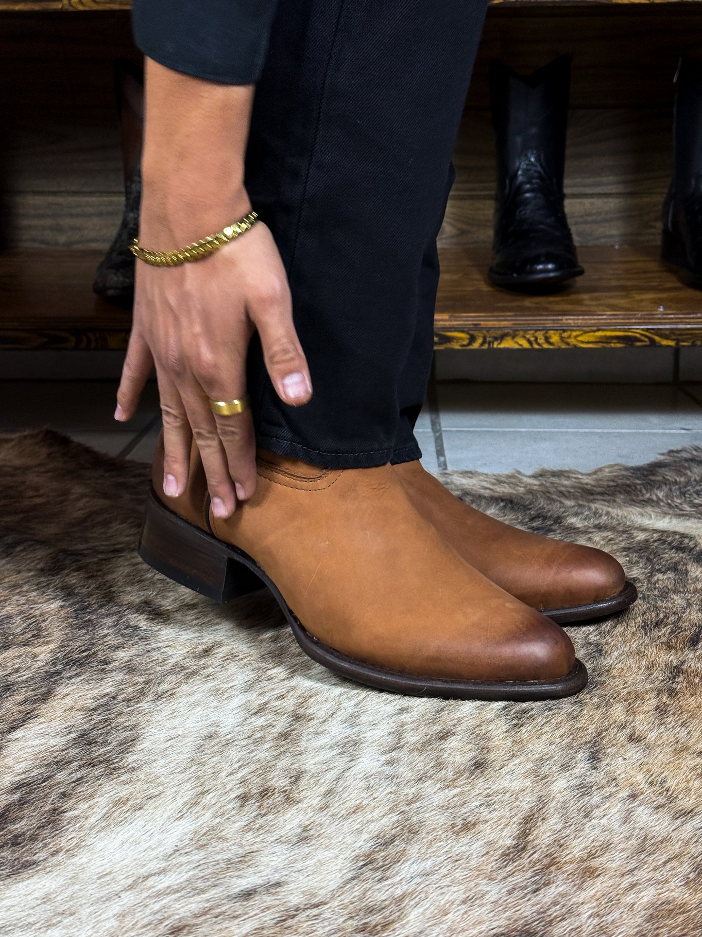 CARLO BROWN PITON BOOTS