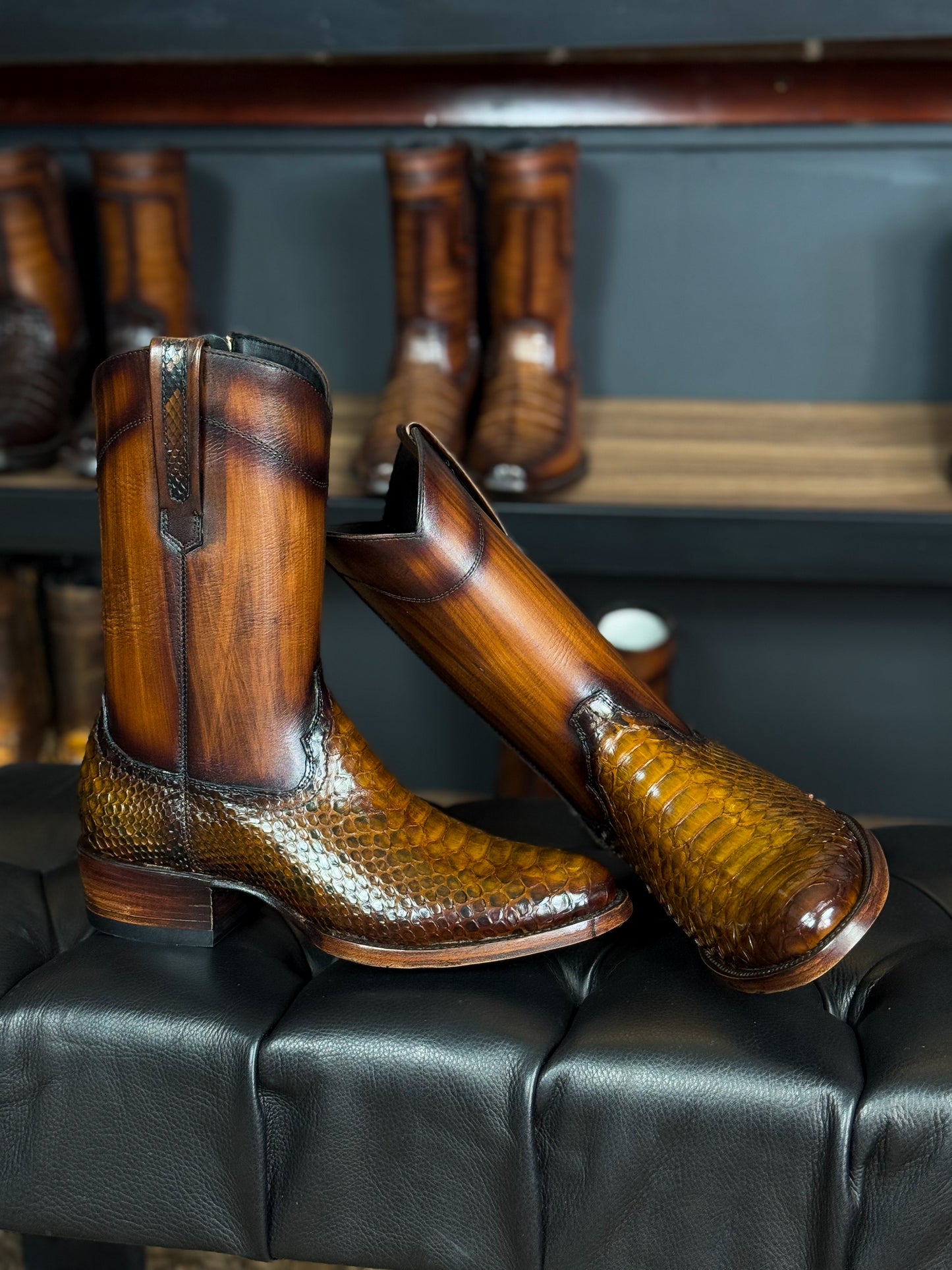 EMMA BROWN PITON BOOTS