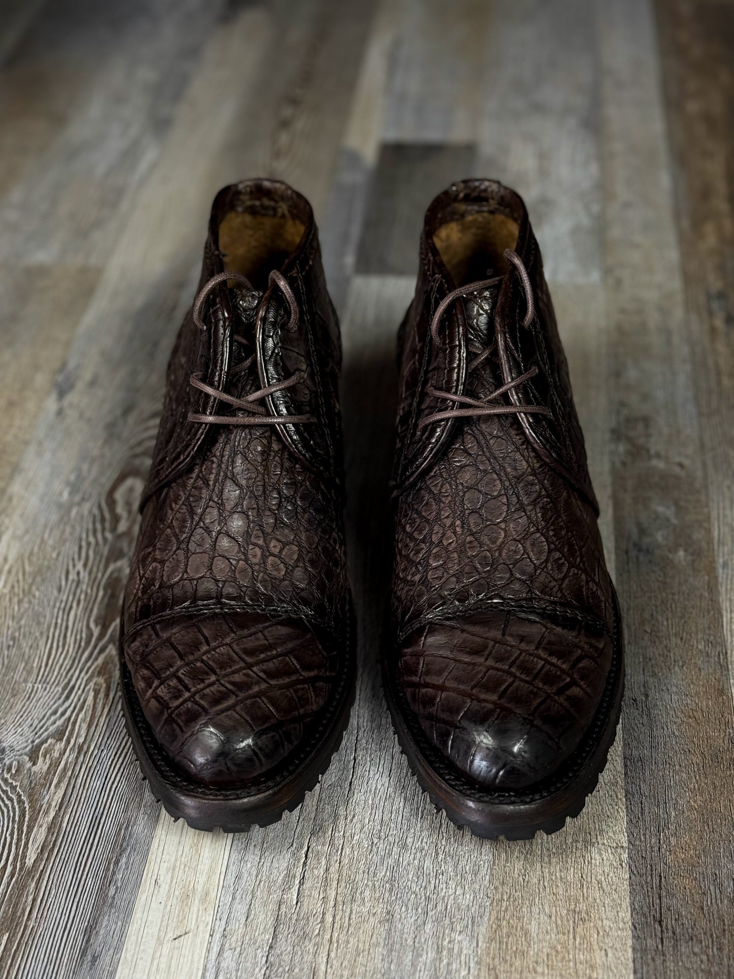 CARLO BROWN PITON BOOTS